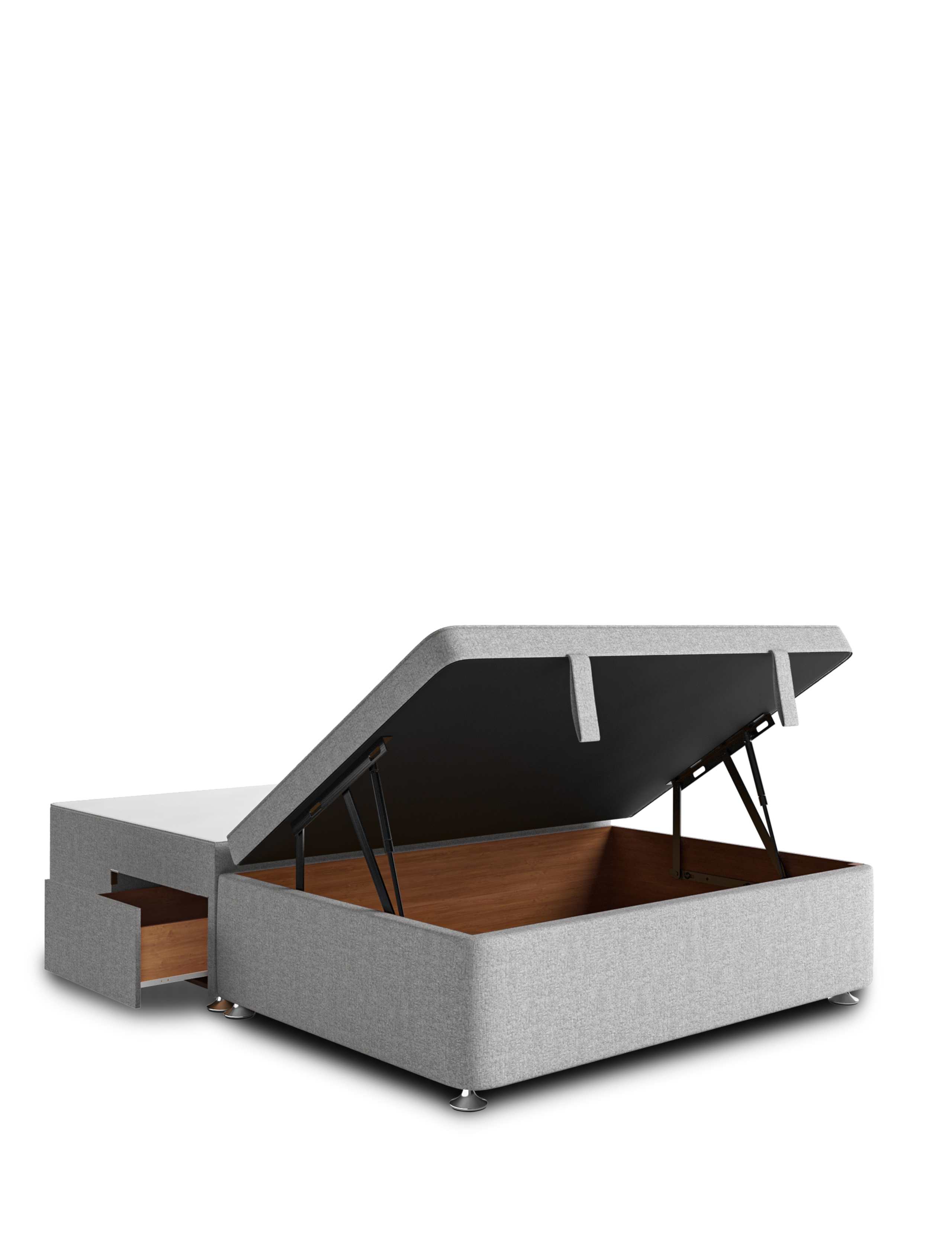 Half End Ottoman 2 Small Drawer Divan 4 of 7