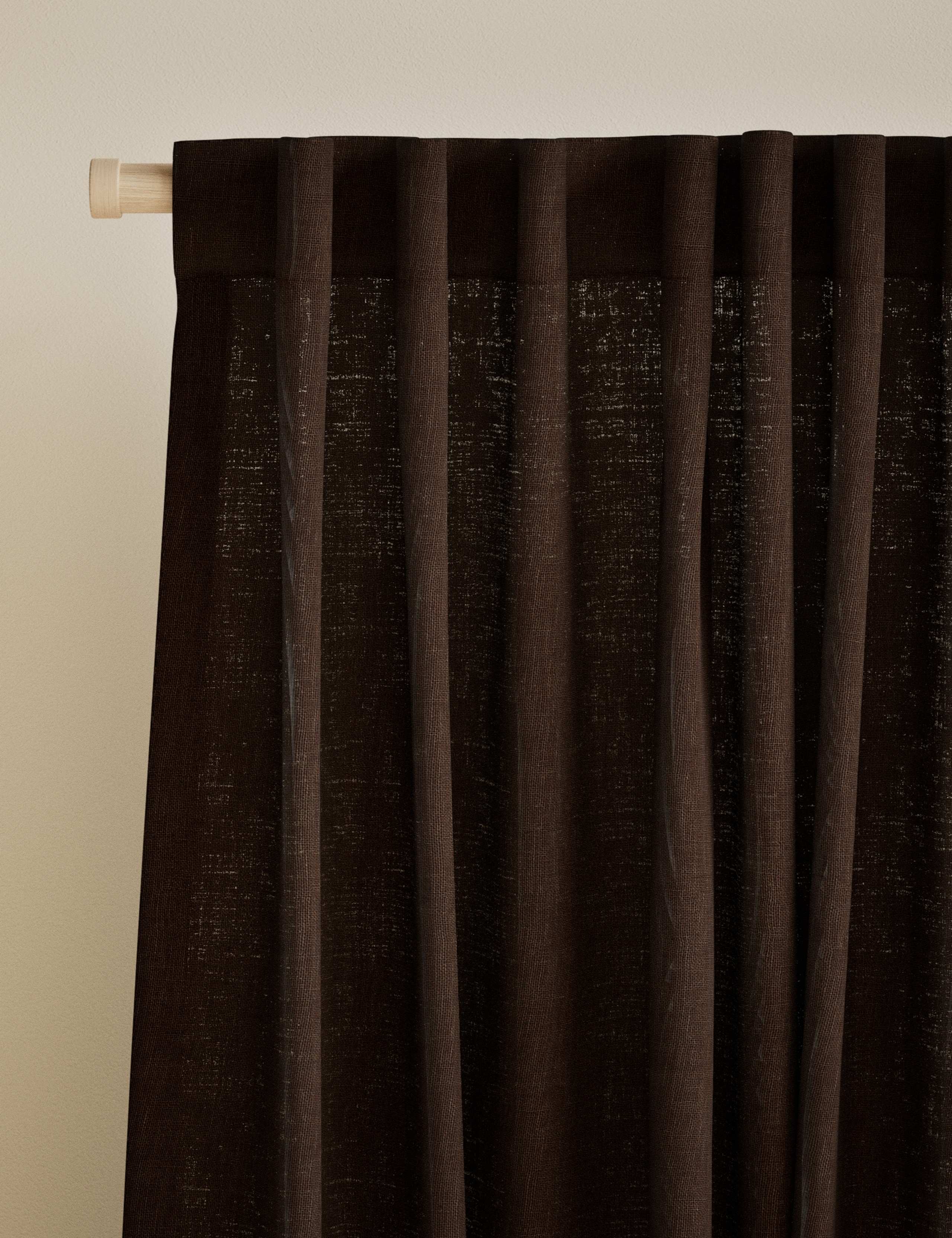 Cotton Linen Blend Sheer Multiway Curtains 3 of 4