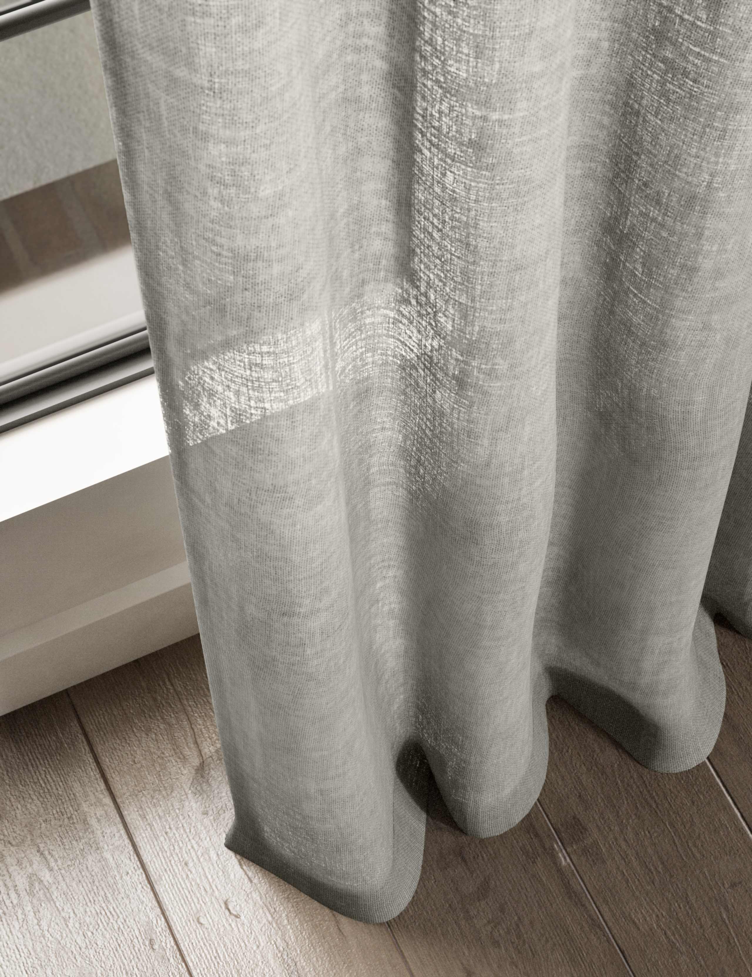 Cotton Linen Blend Sheer Multiway Curtains 5 of 5