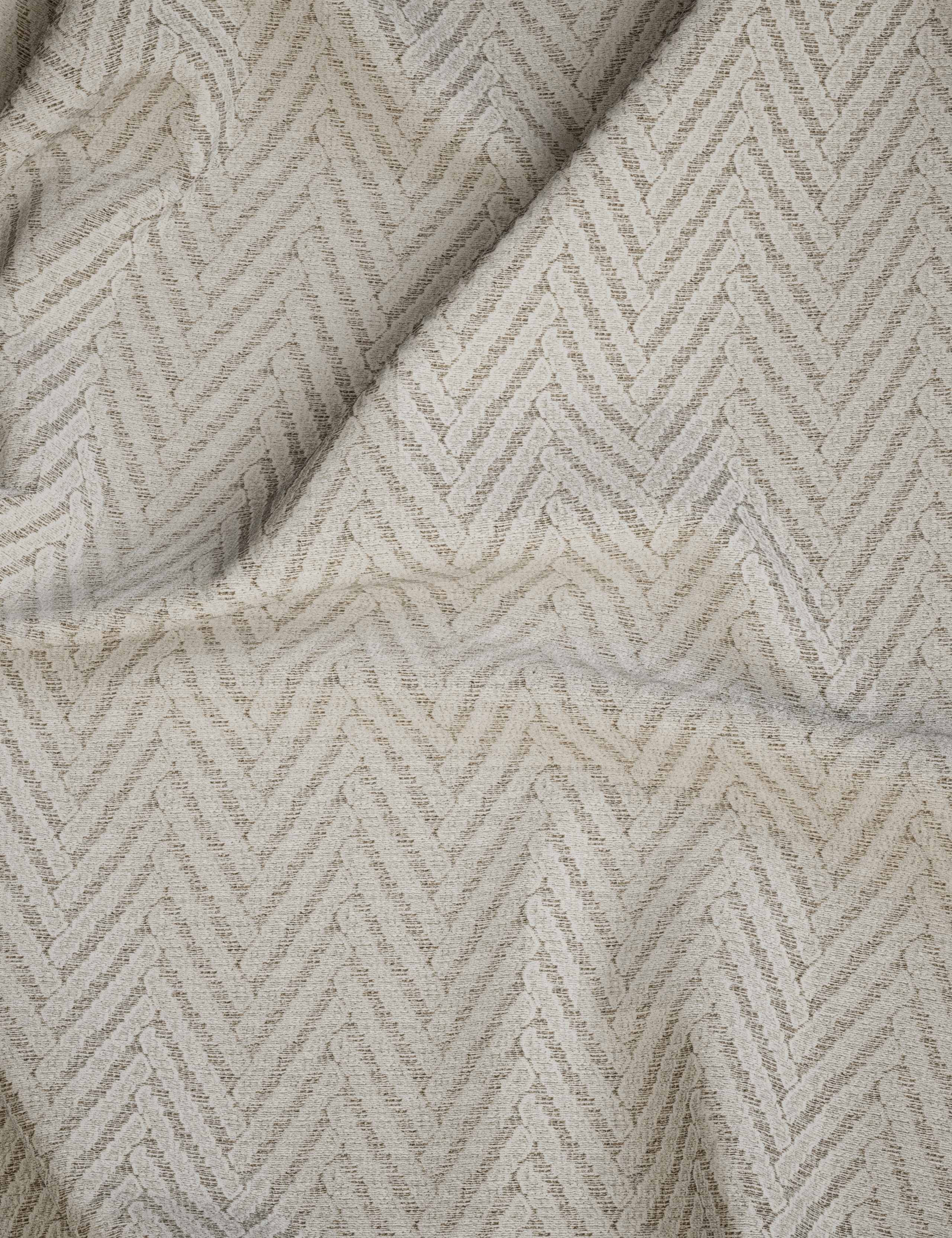 Textured Herringbone Pencil Pleat Curtains 4 of 5