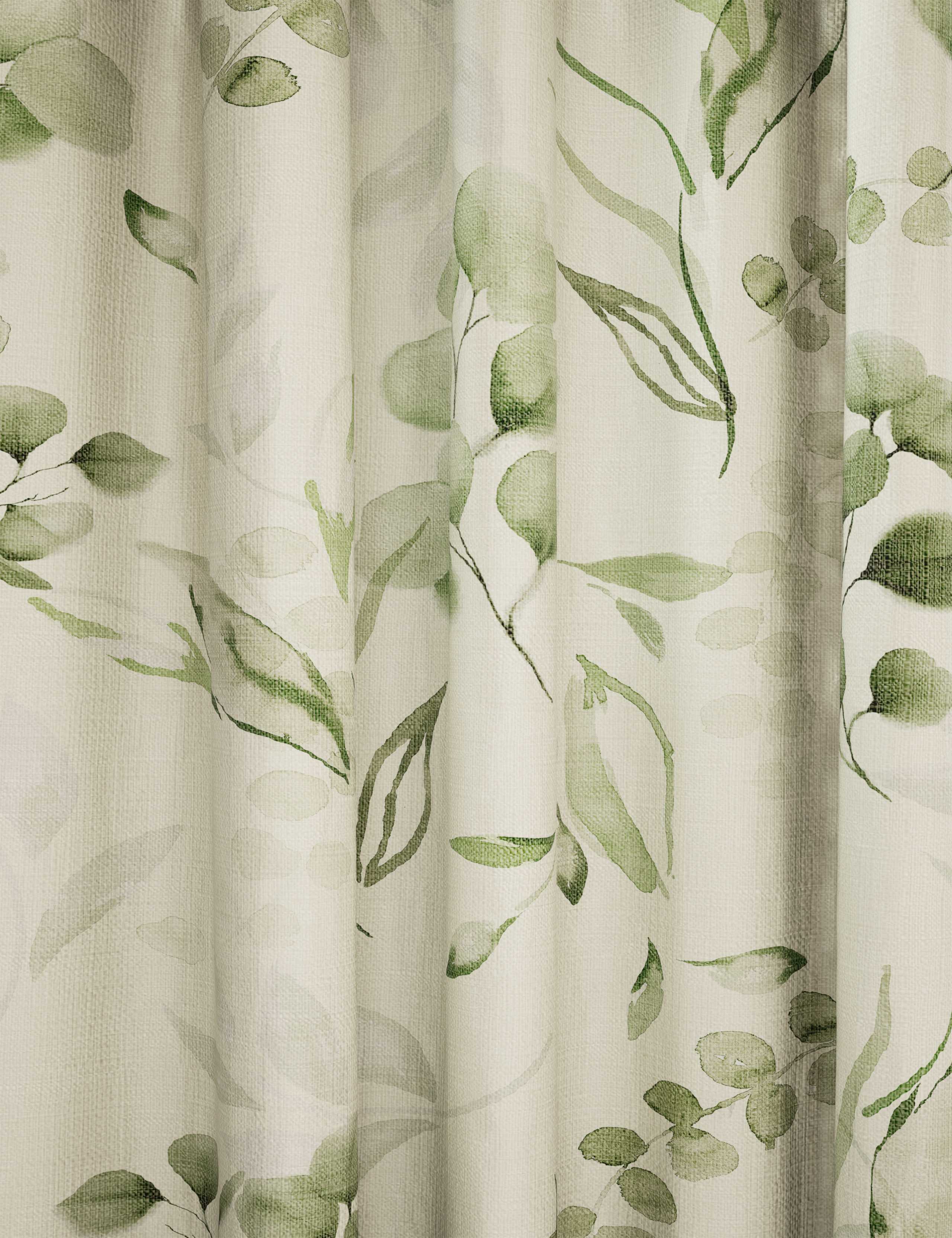 Pure Cotton Watercolour Pencil Pleat Curtains 2 of 4