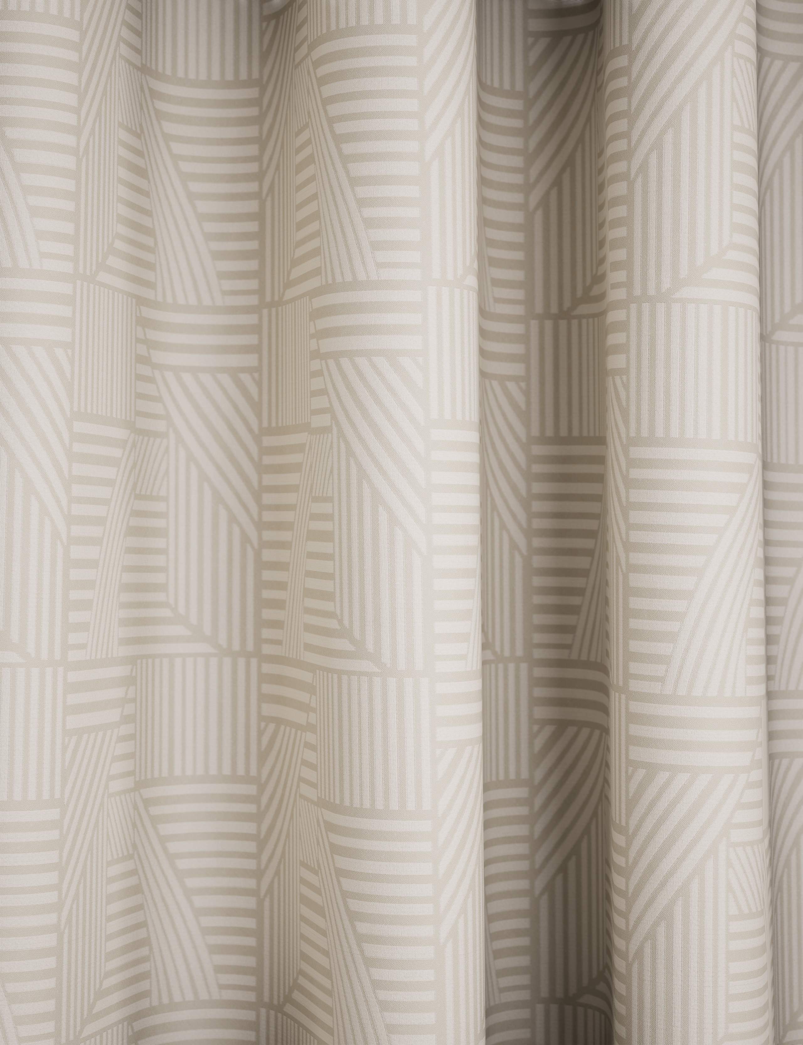 Jacquard Striped Eyelet Curtains 2 of 4