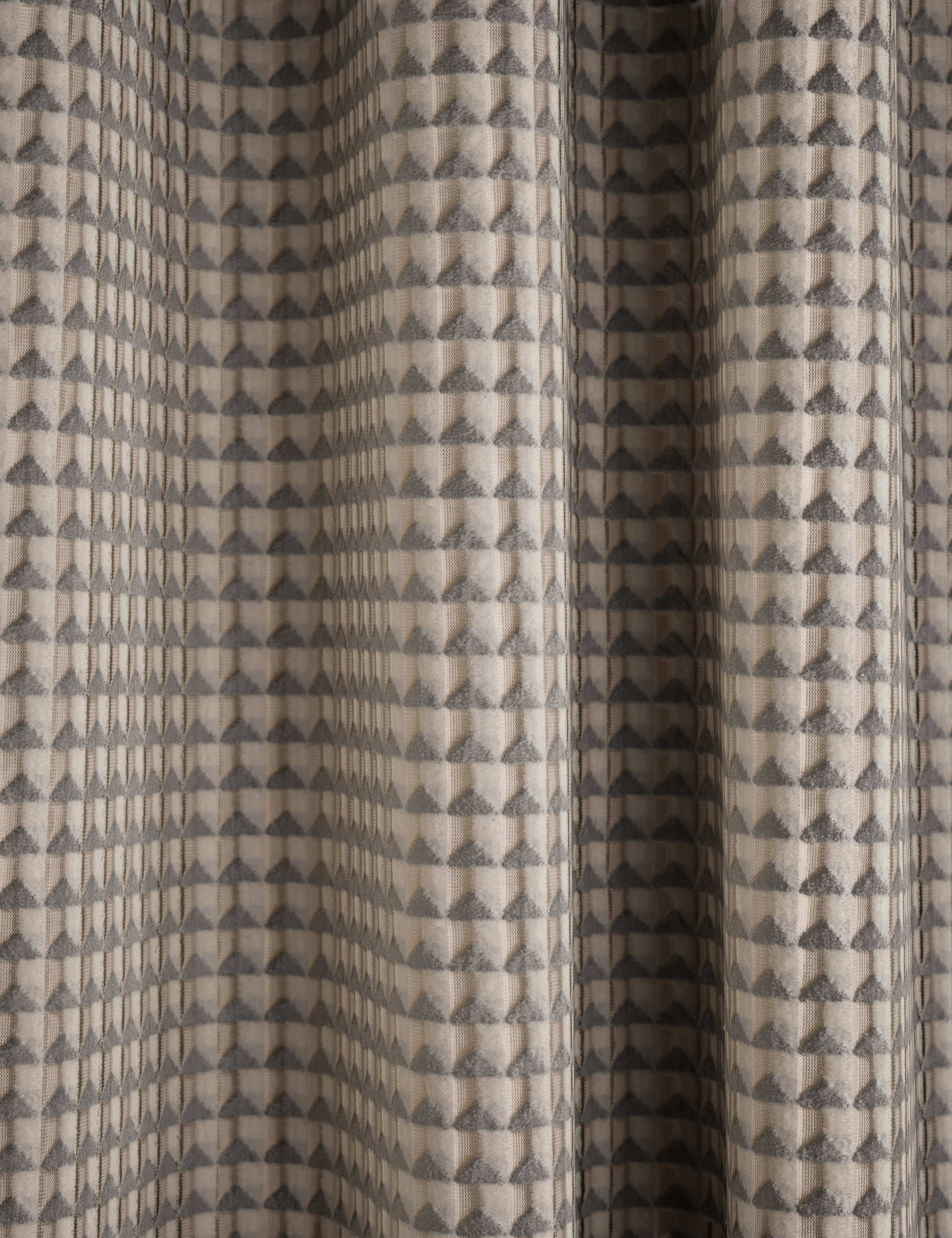 Velvet Geometric Eyelet Curtains 2 of 4