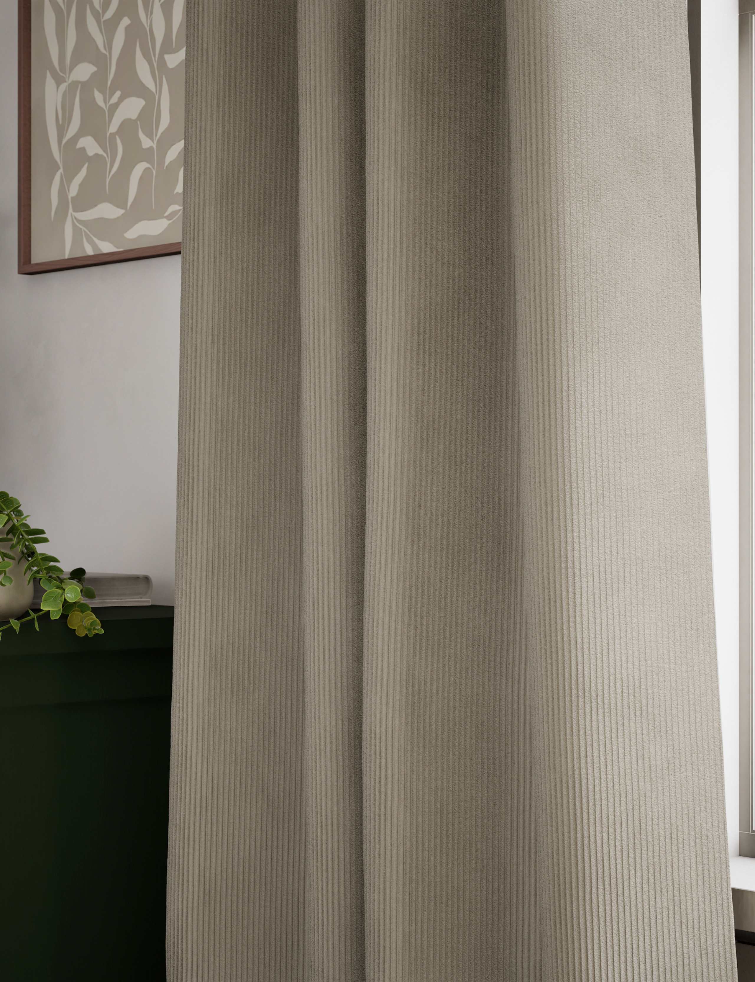 Velvet Ribbed Eyelet Blackout Curtains 2 of 4