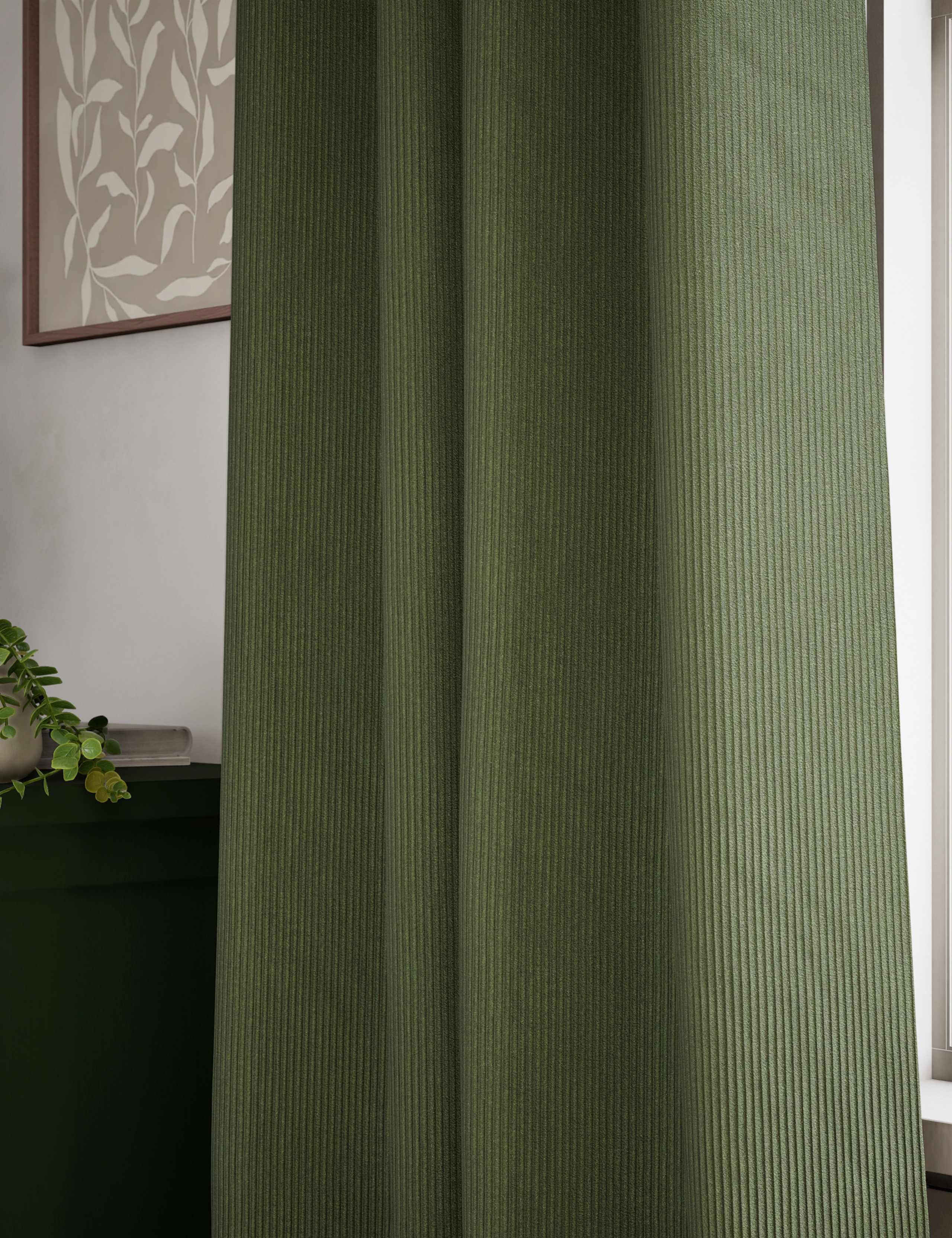 Velvet Ribbed Eyelet Blackout Curtains 2 of 4