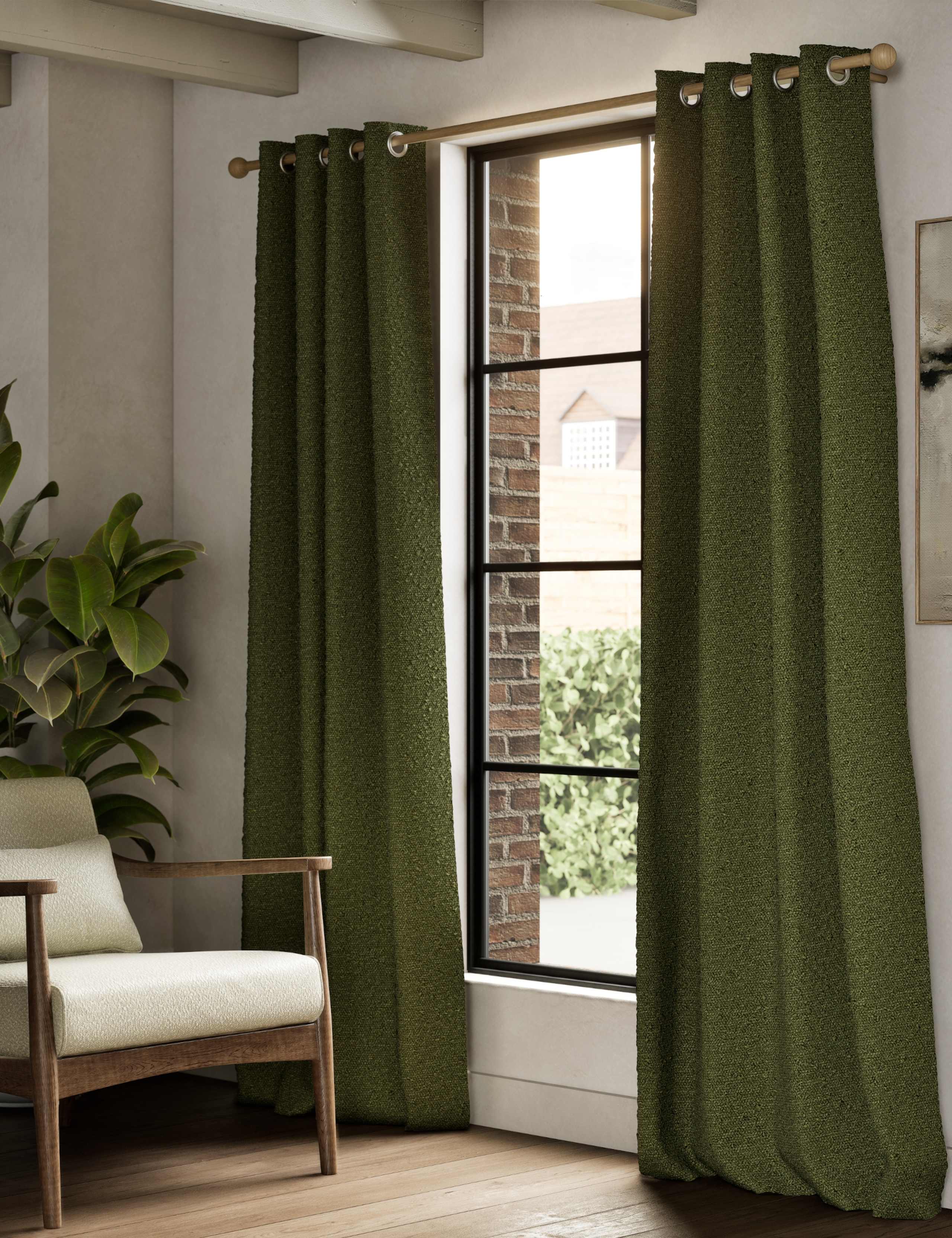 Bouclé Eyelet Curtains 3 of 4