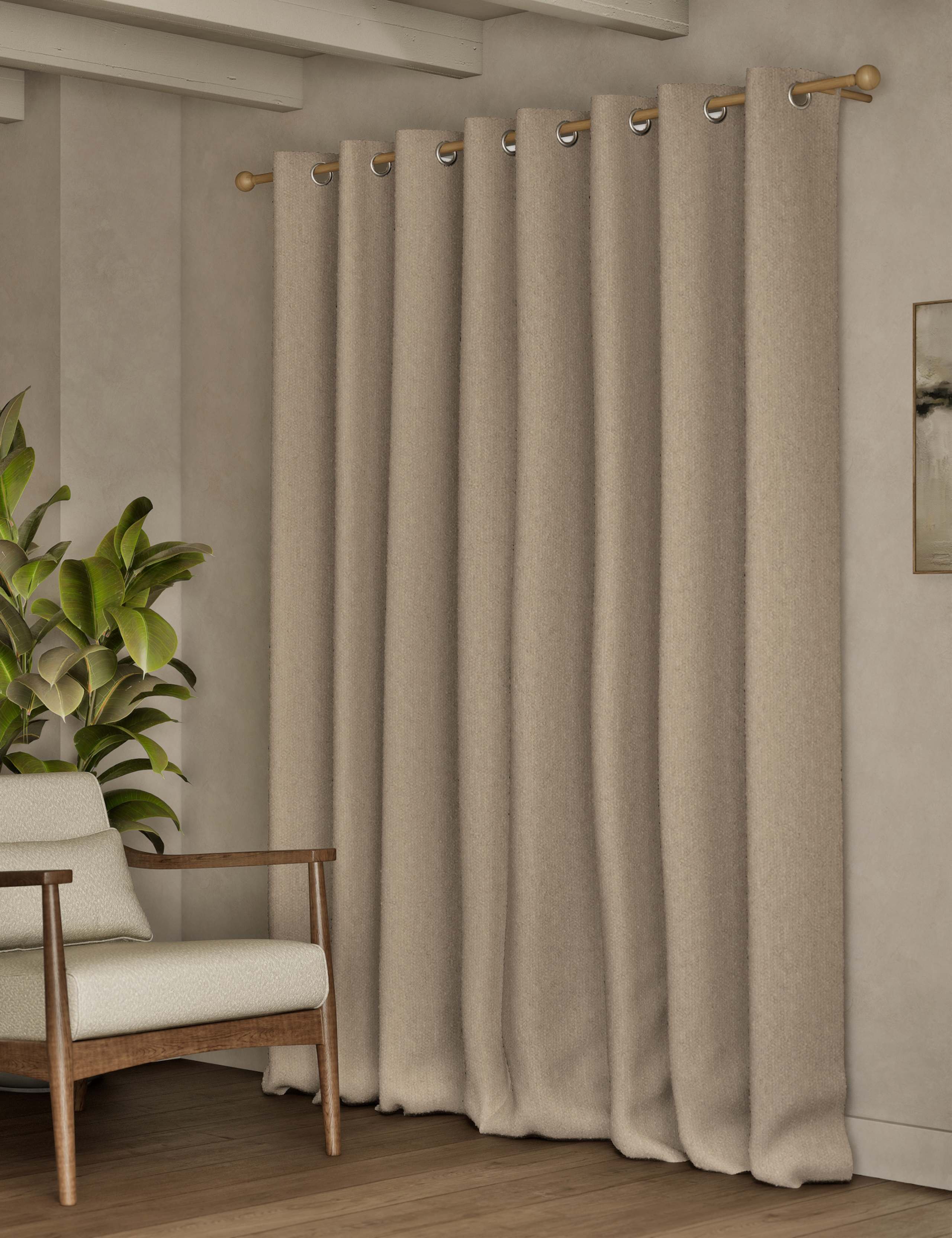 Bouclé Eyelet Curtains 4 of 4