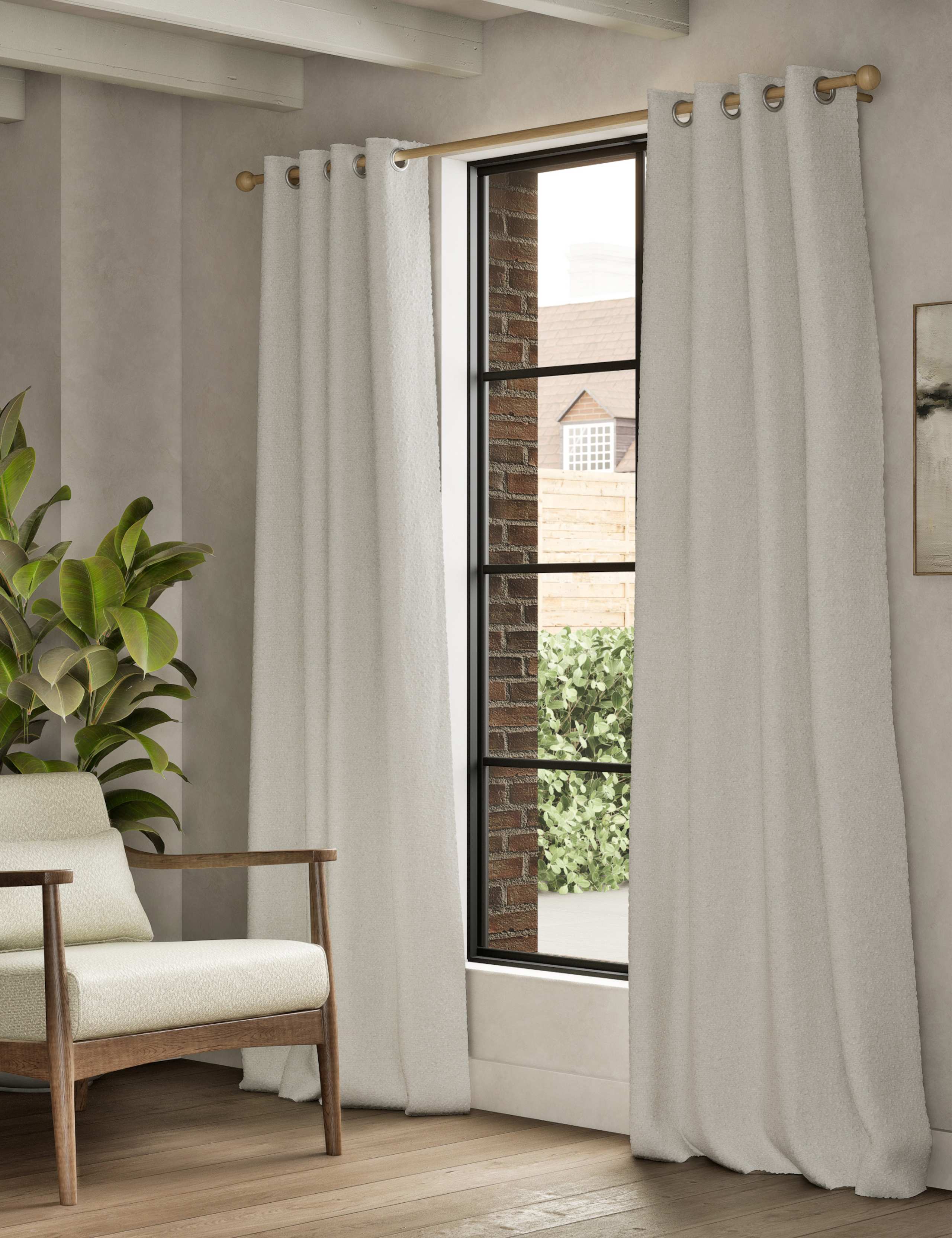 Bouclé Eyelet Curtains 3 of 4
