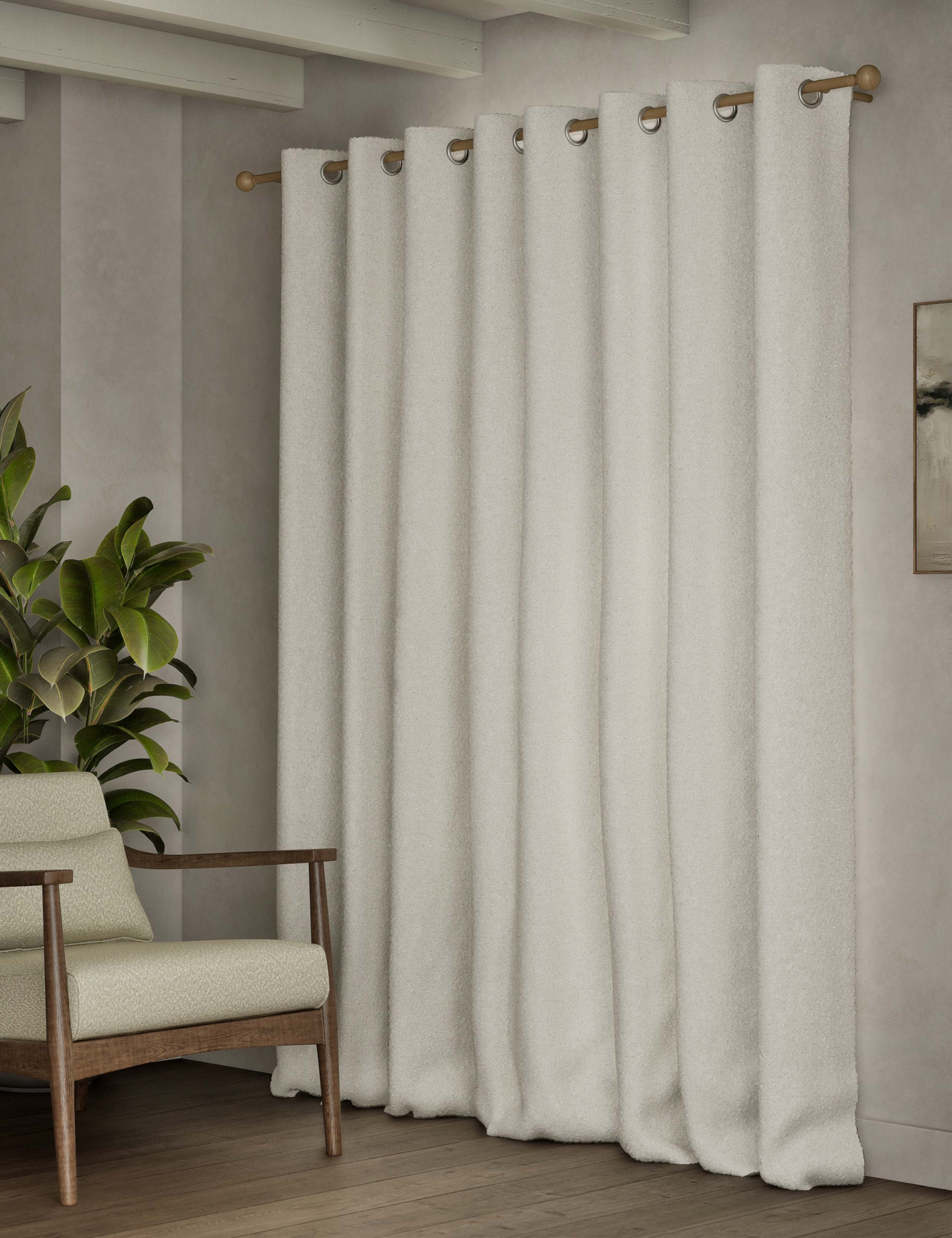 Bouclé Eyelet Curtains 4 of 4