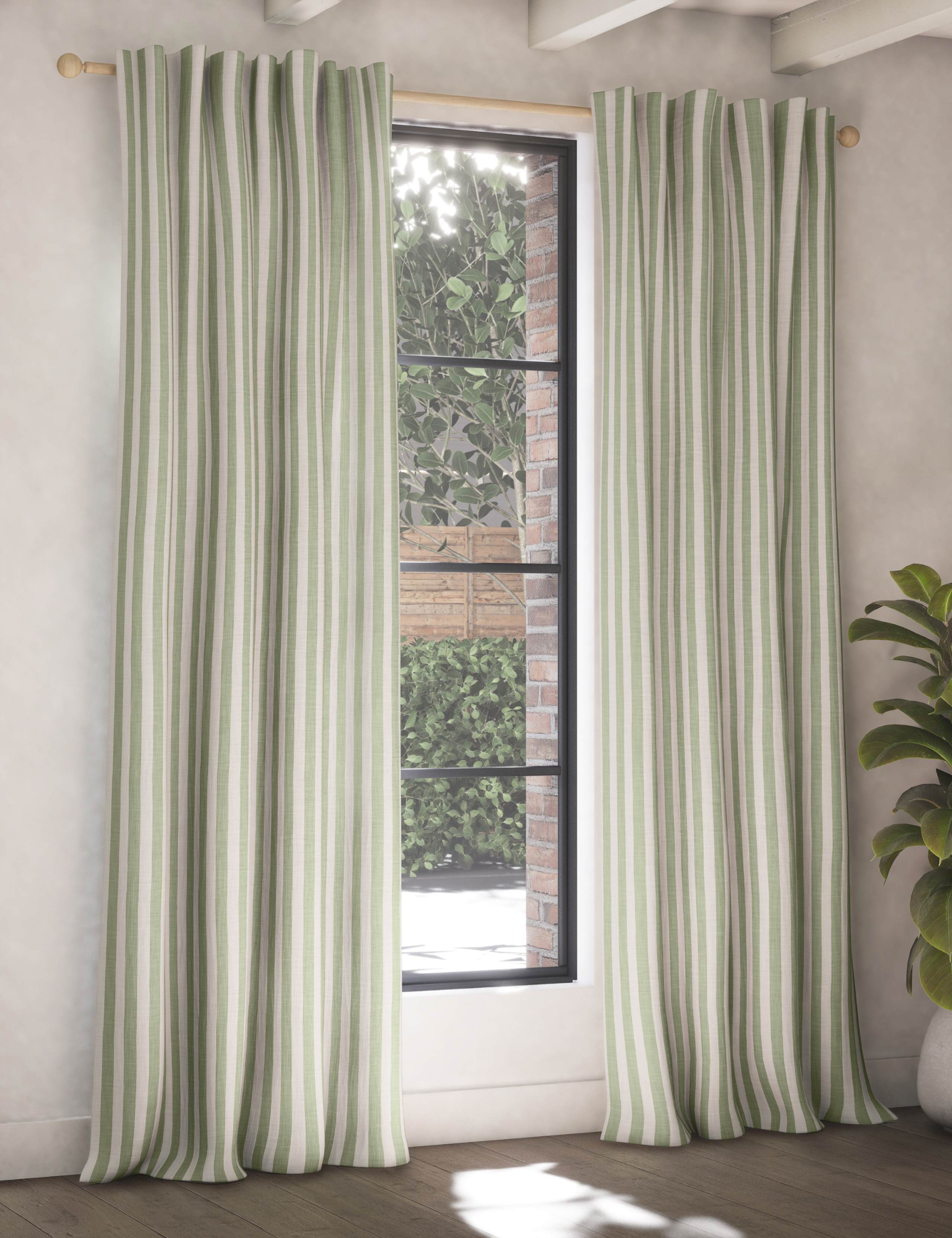 Pure Cotton Striped Multiway Curtains 3 of 4