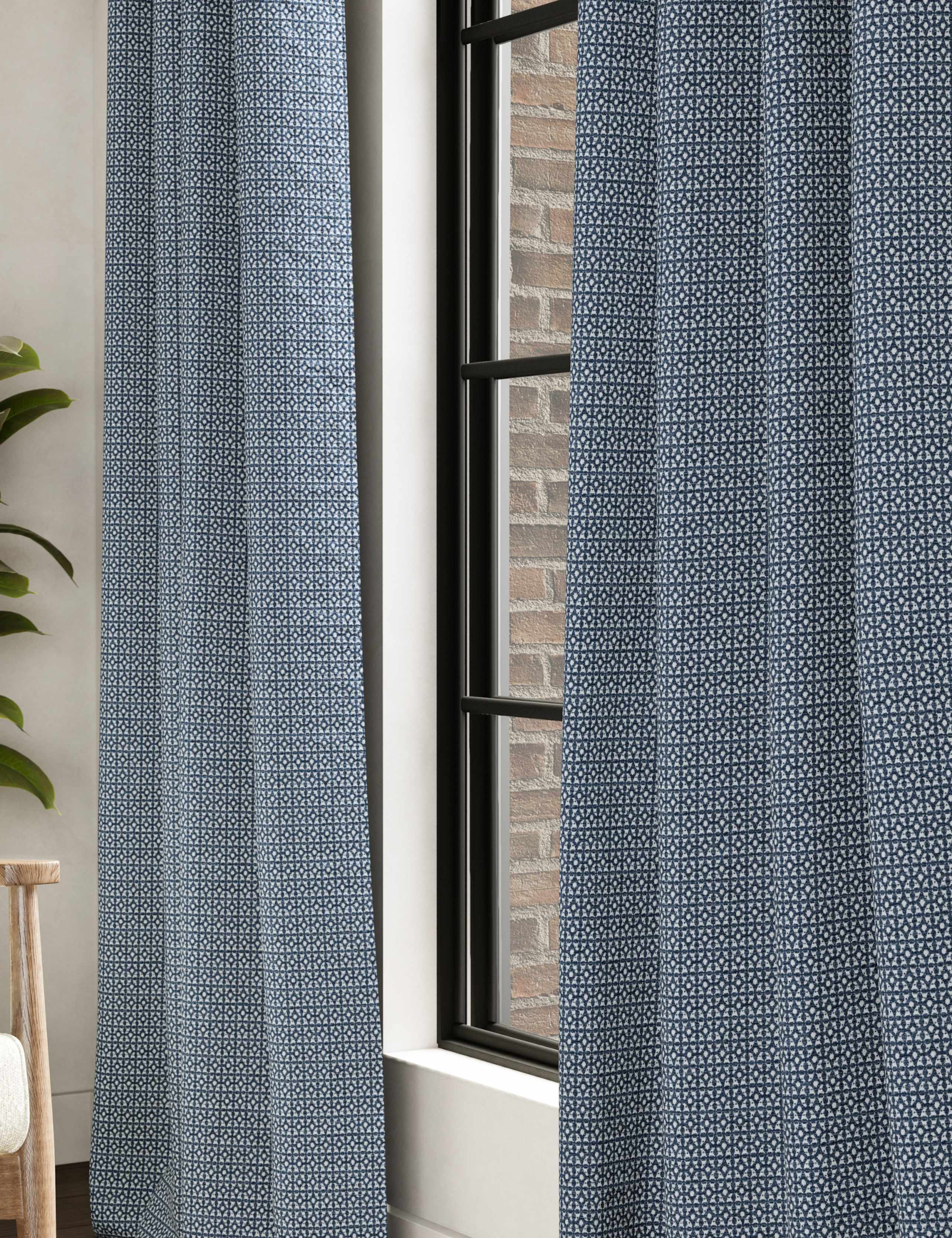 Chenille Geometric Eyelet Curtains 2 of 4