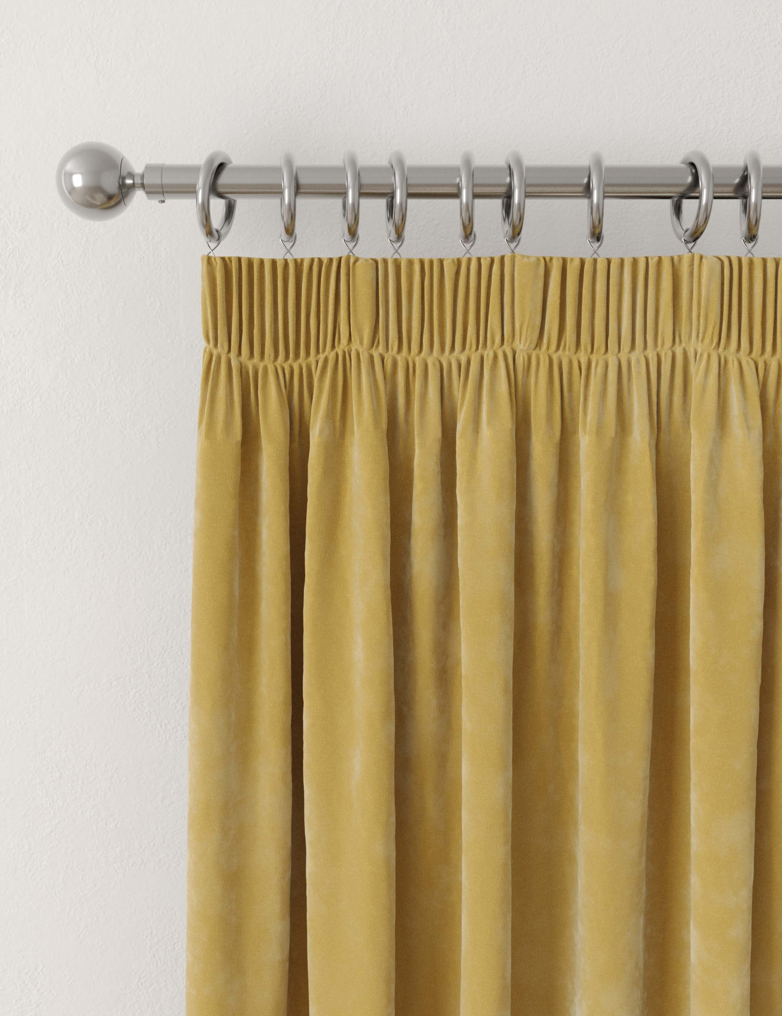 Velour Pencil Pleat Curtains 3 of 3