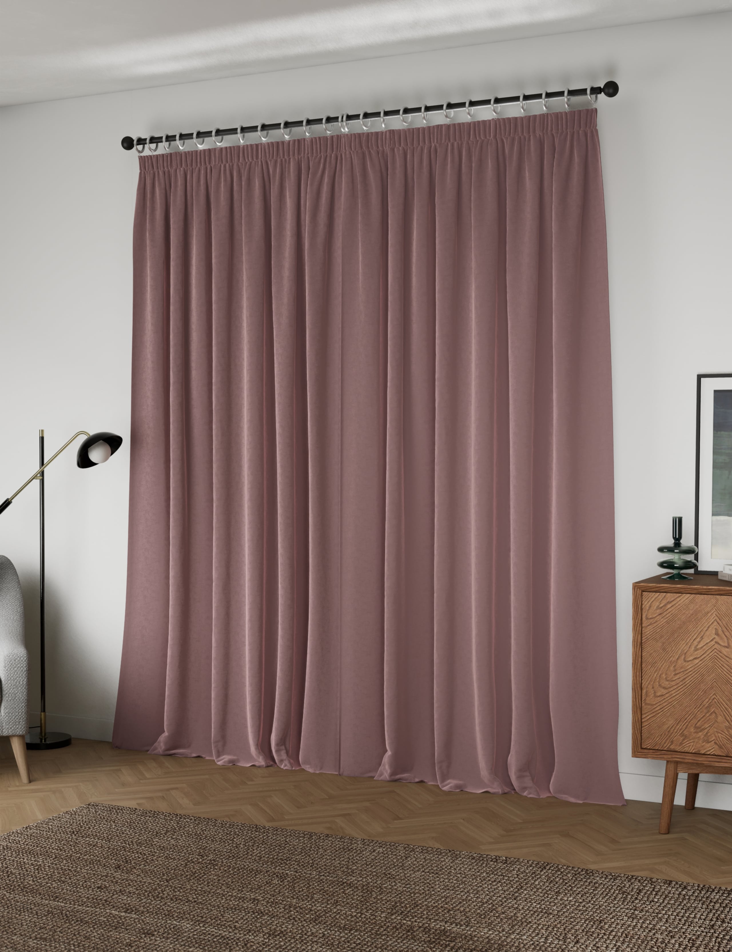 Velvet Pencil Pleat Curtains 4 of 5