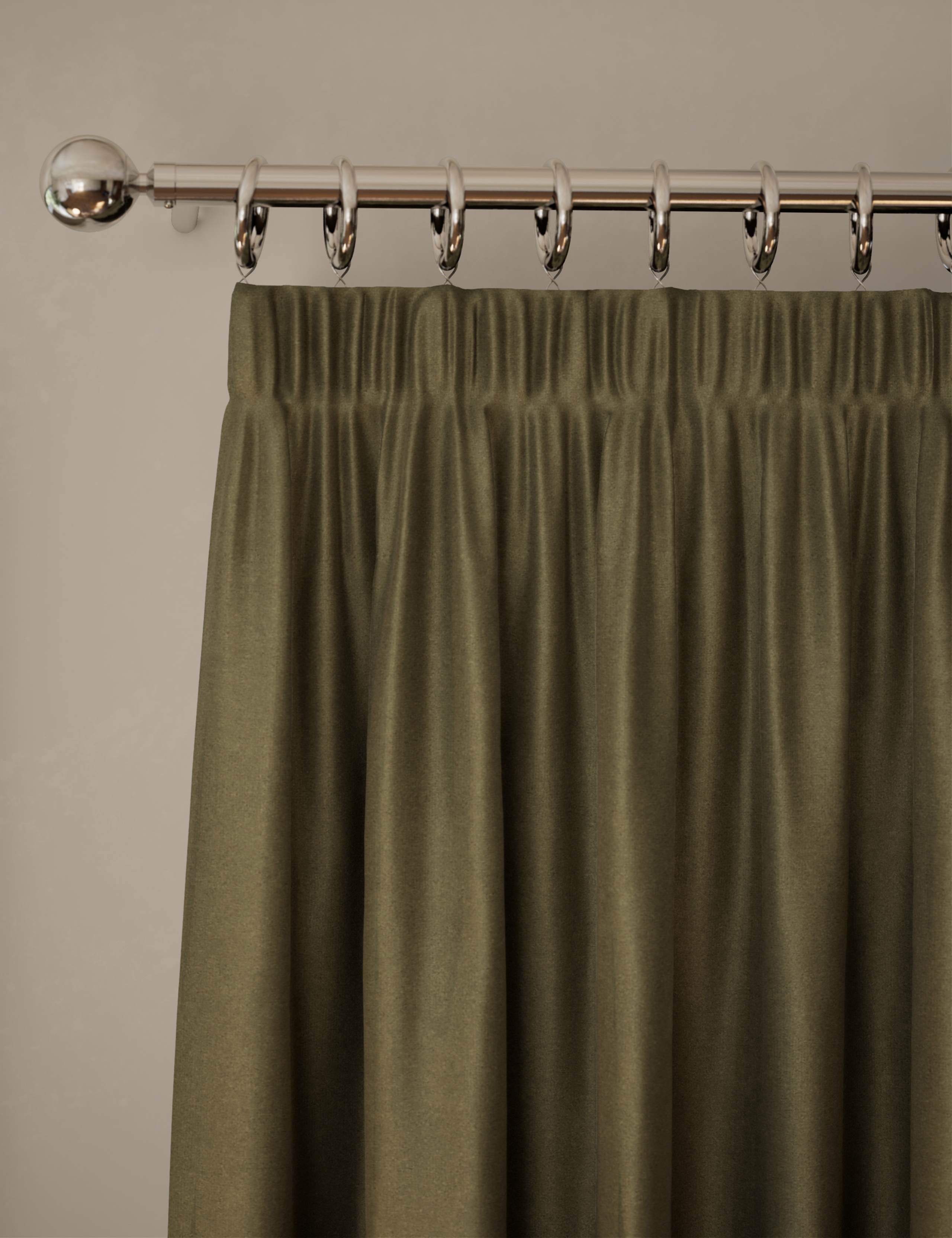 Velvet Pencil Pleat Curtains 1 of 4