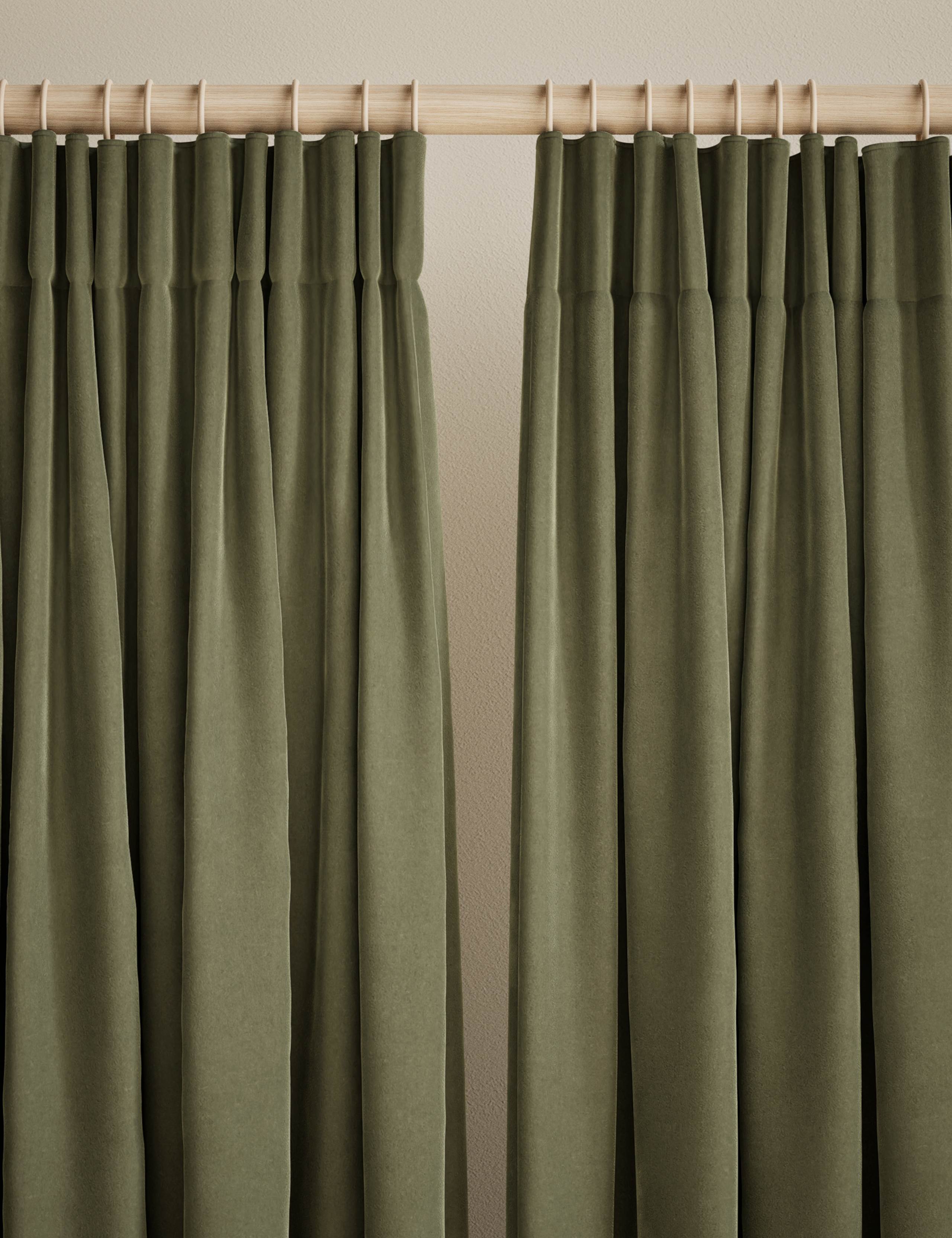 Velvet Pencil Pleat Curtains 3 of 5
