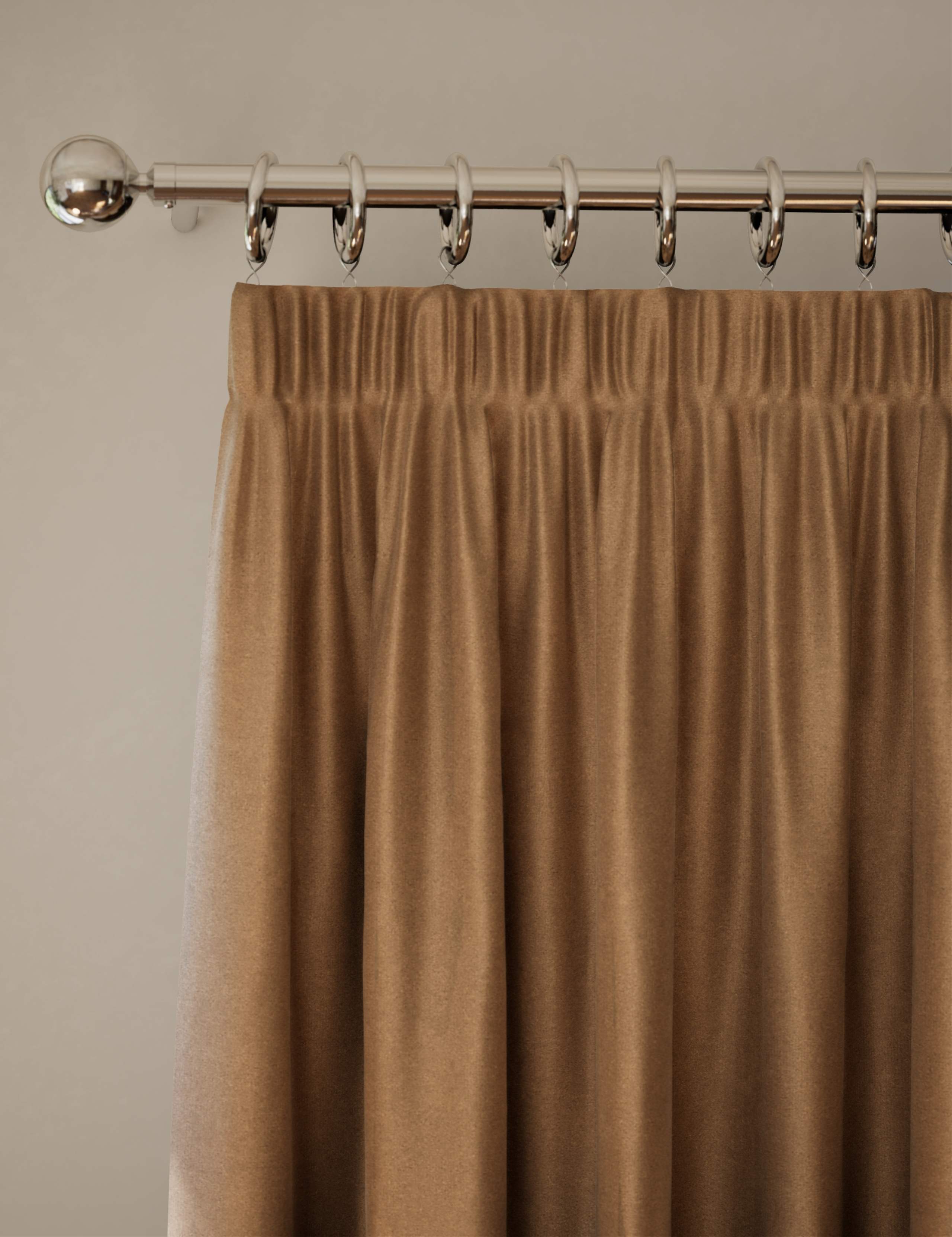 Velvet Pencil Pleat Curtains 1 of 4