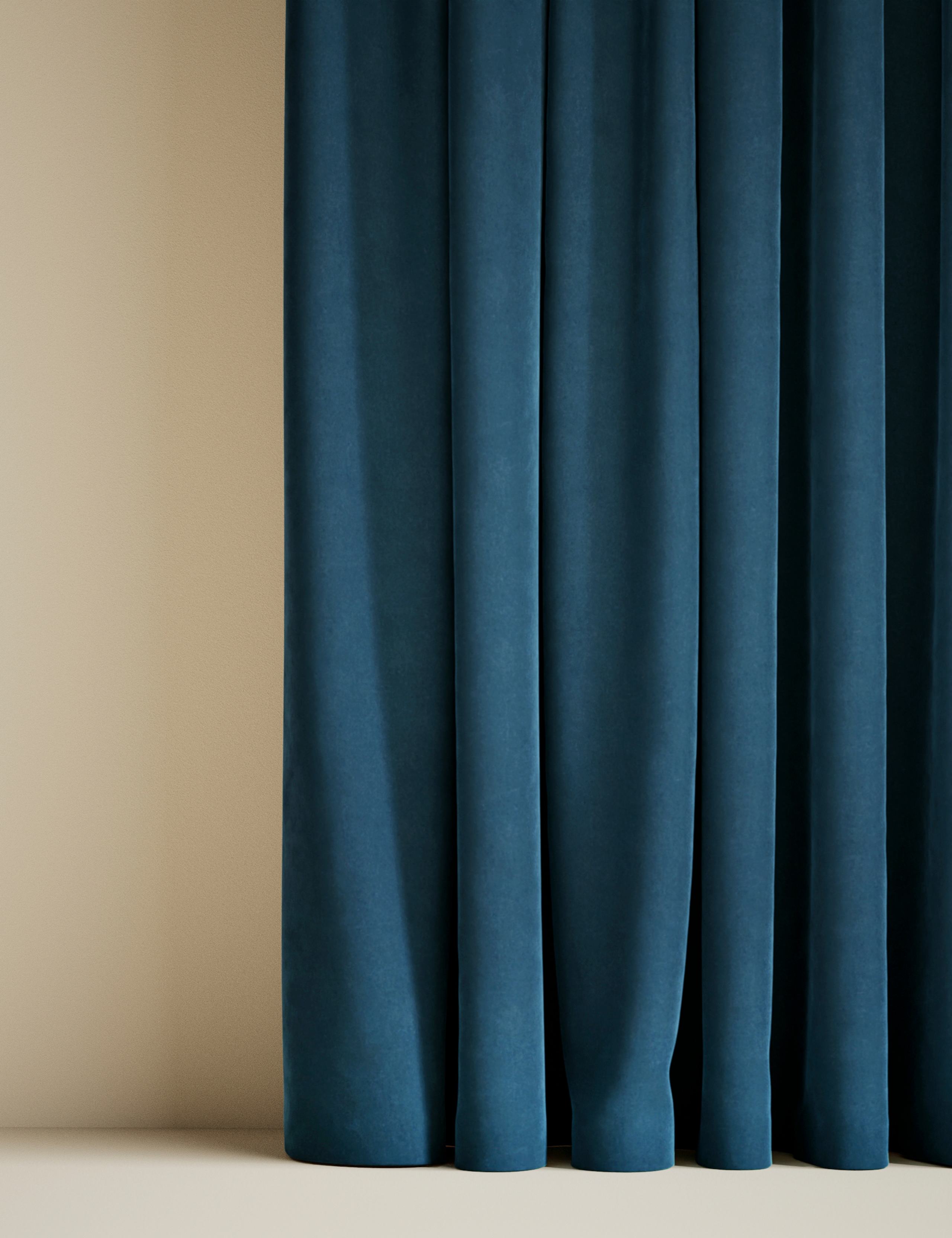 Velvet Pencil Pleat Curtains 5 of 5