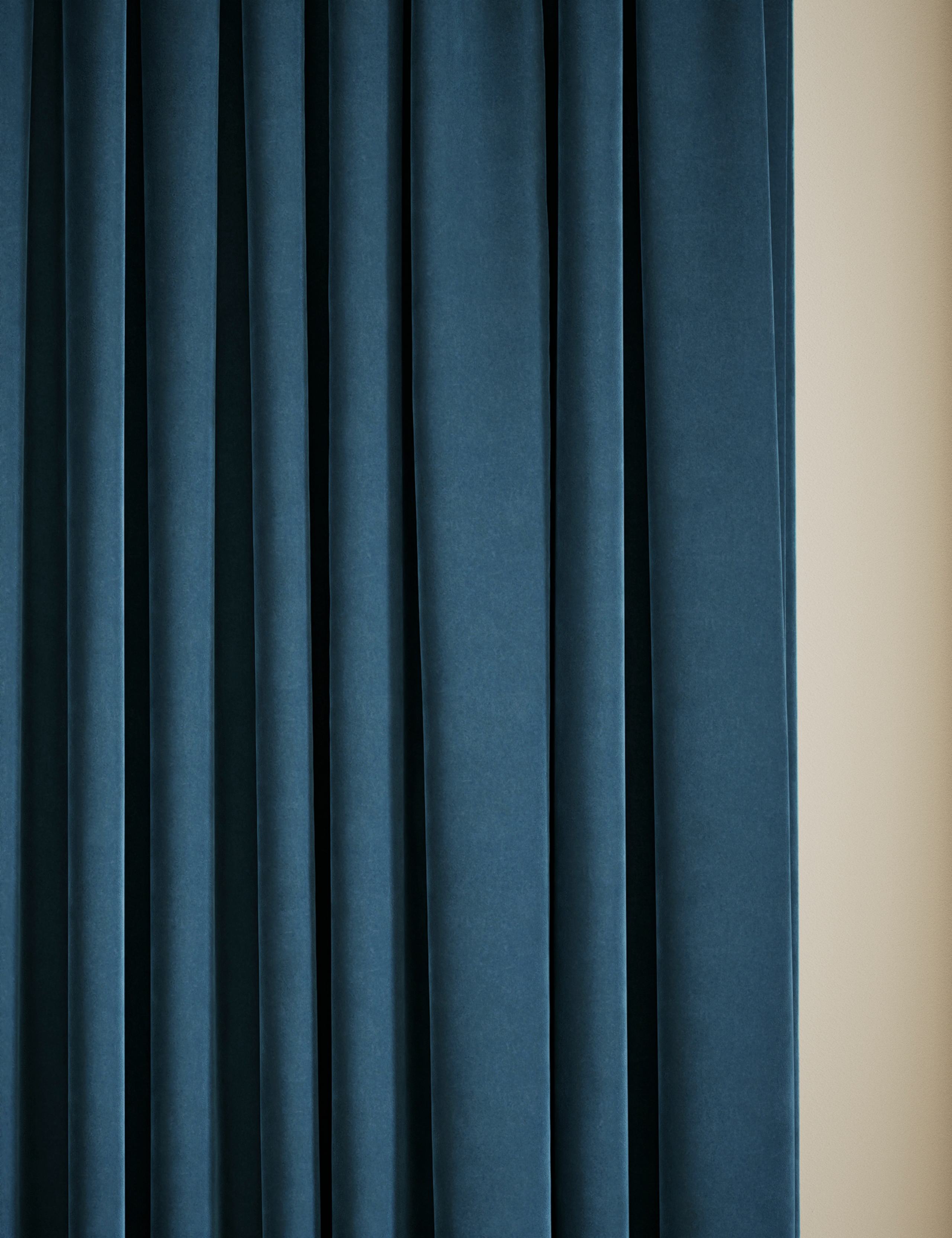Velvet Pencil Pleat Curtains 2 of 5