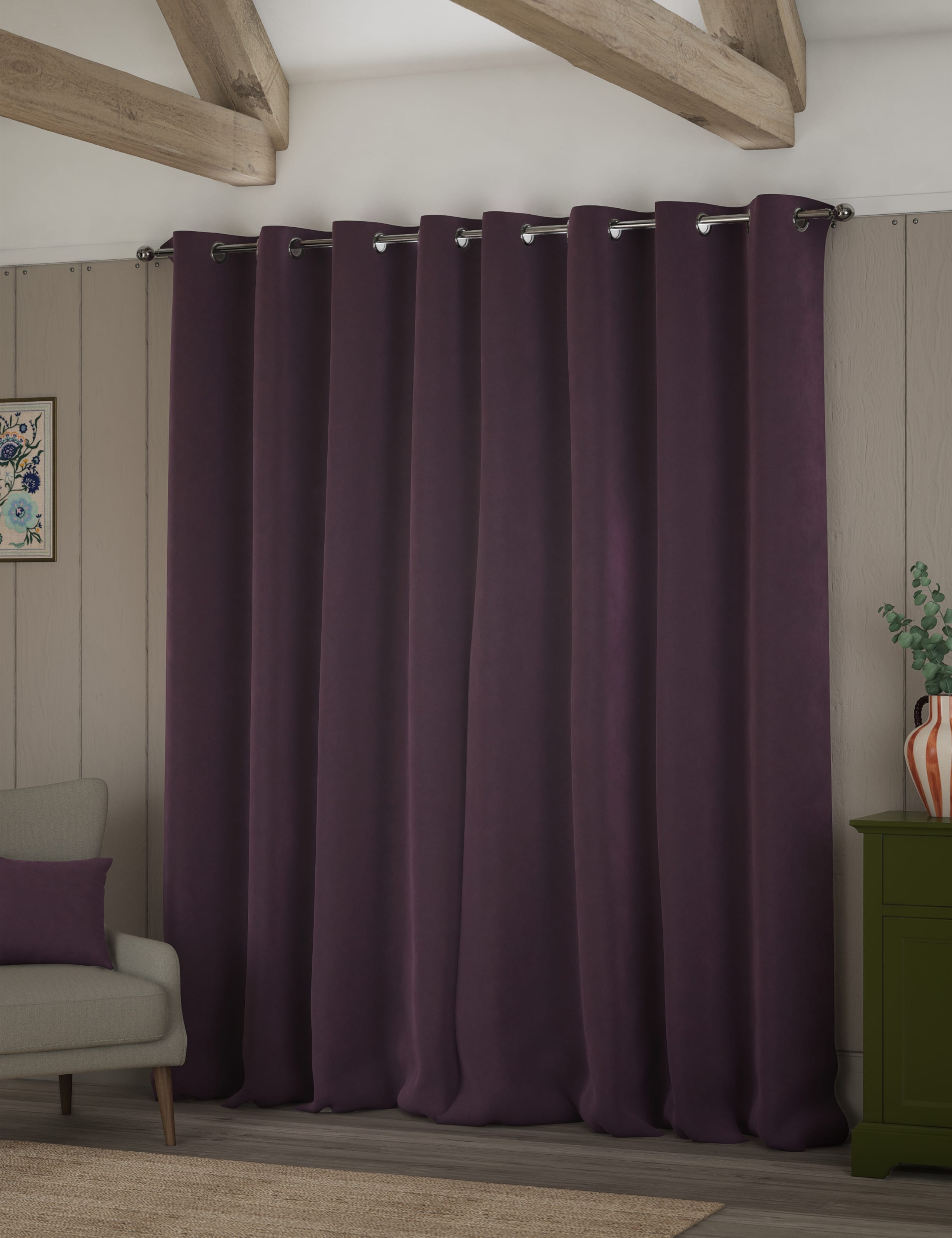Velvet Eyelet Curtains 4 of 4