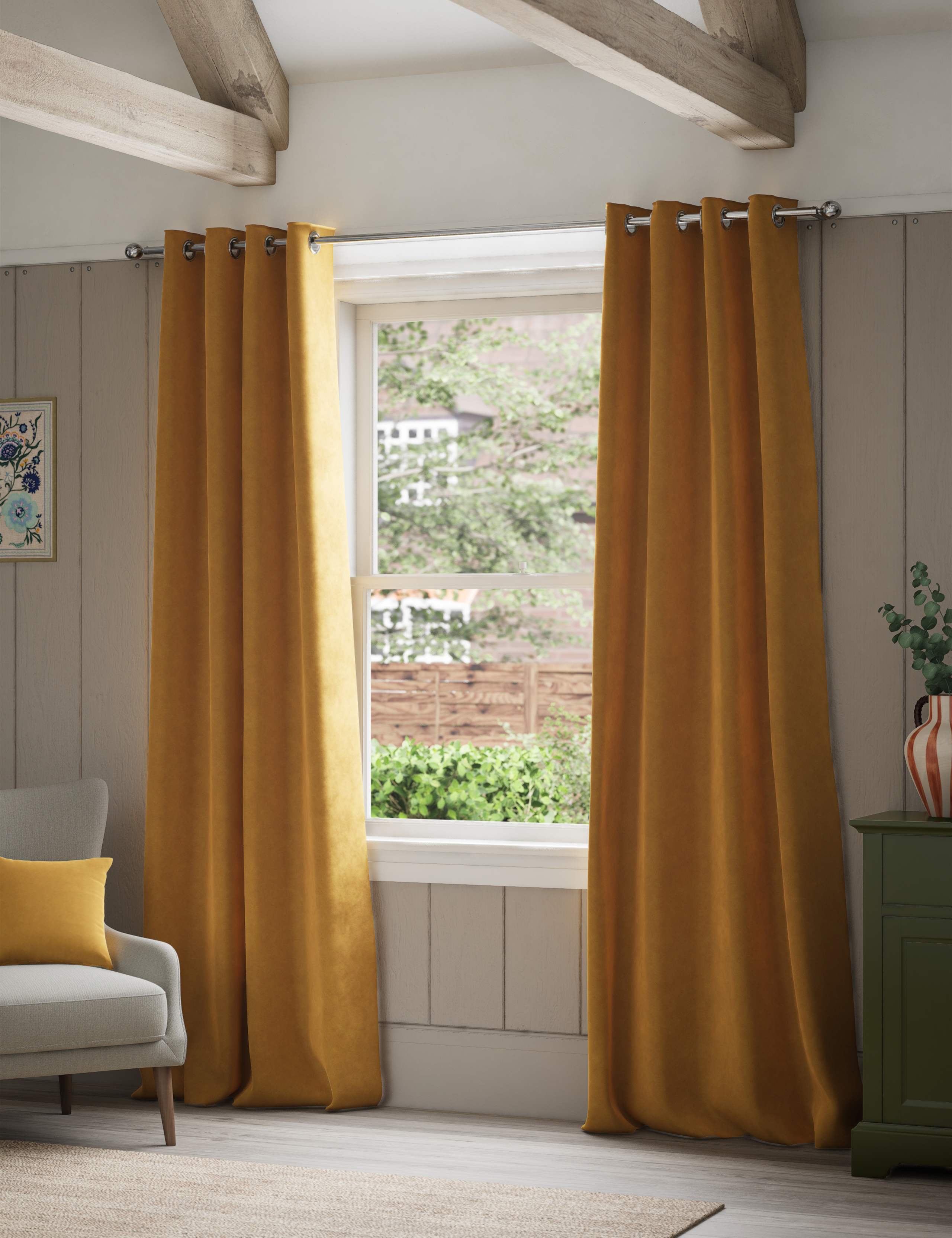 Velvet Eyelet Curtains 3 of 4