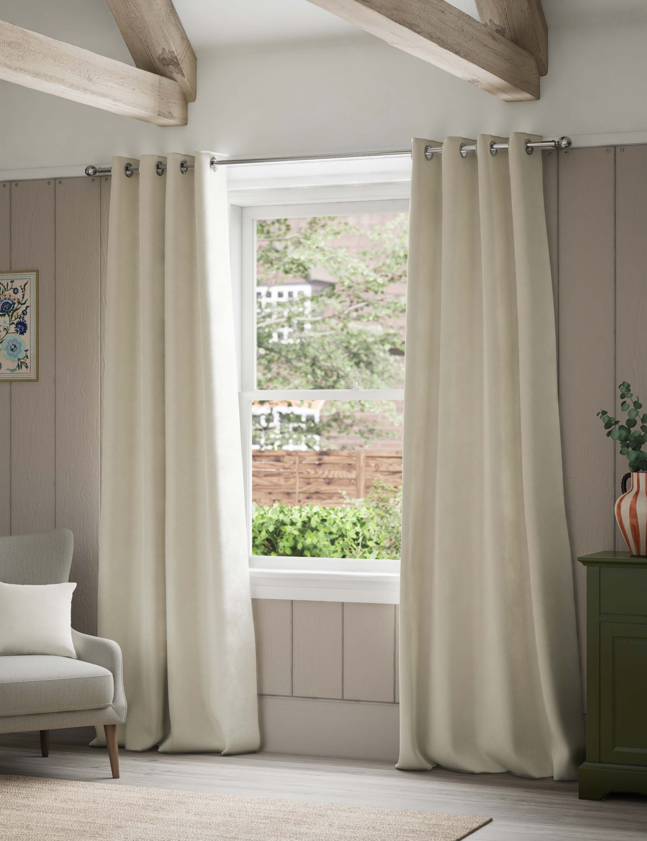 Velvet Eyelet Curtains 3 of 4