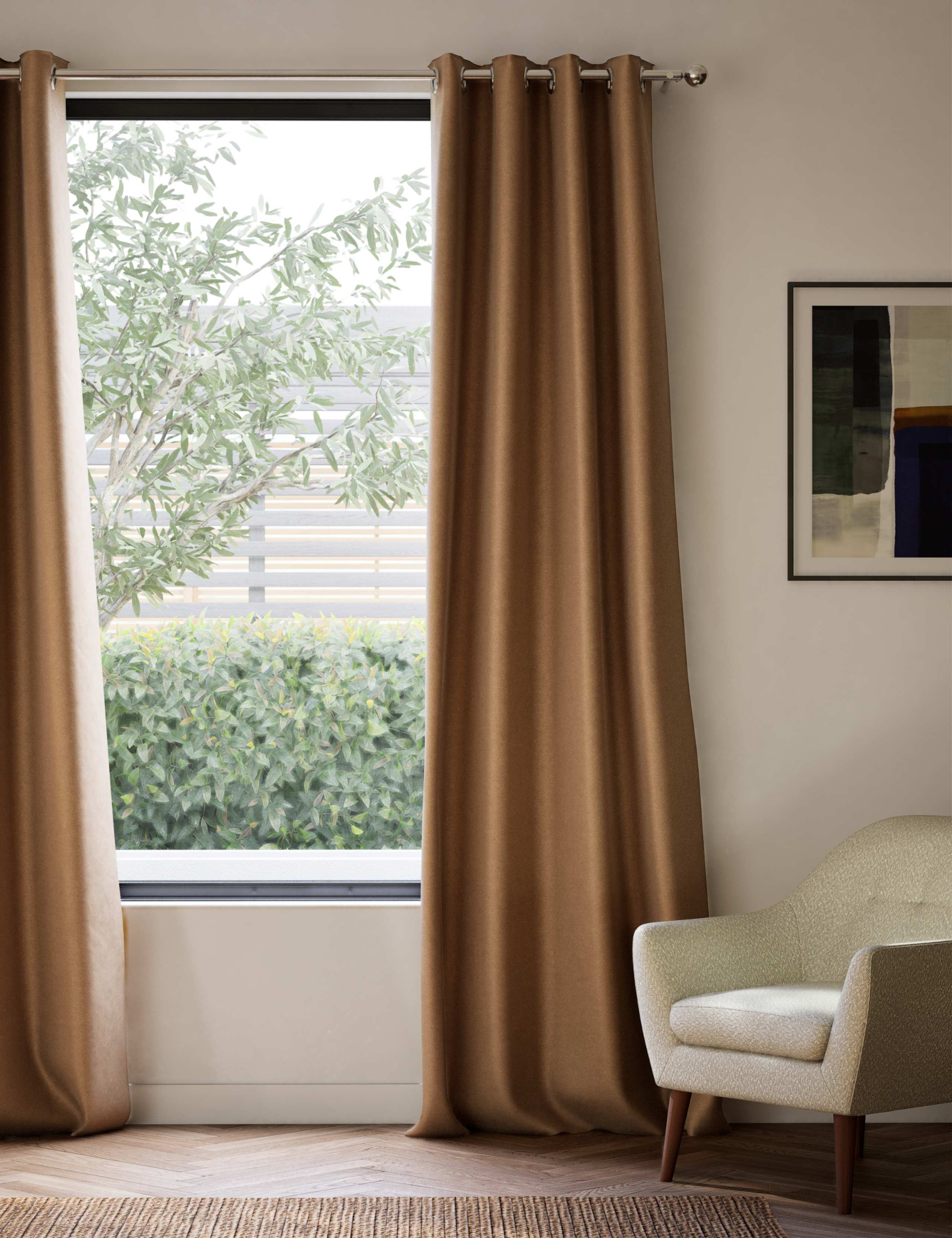 Velvet Eyelet Curtains 3 of 4