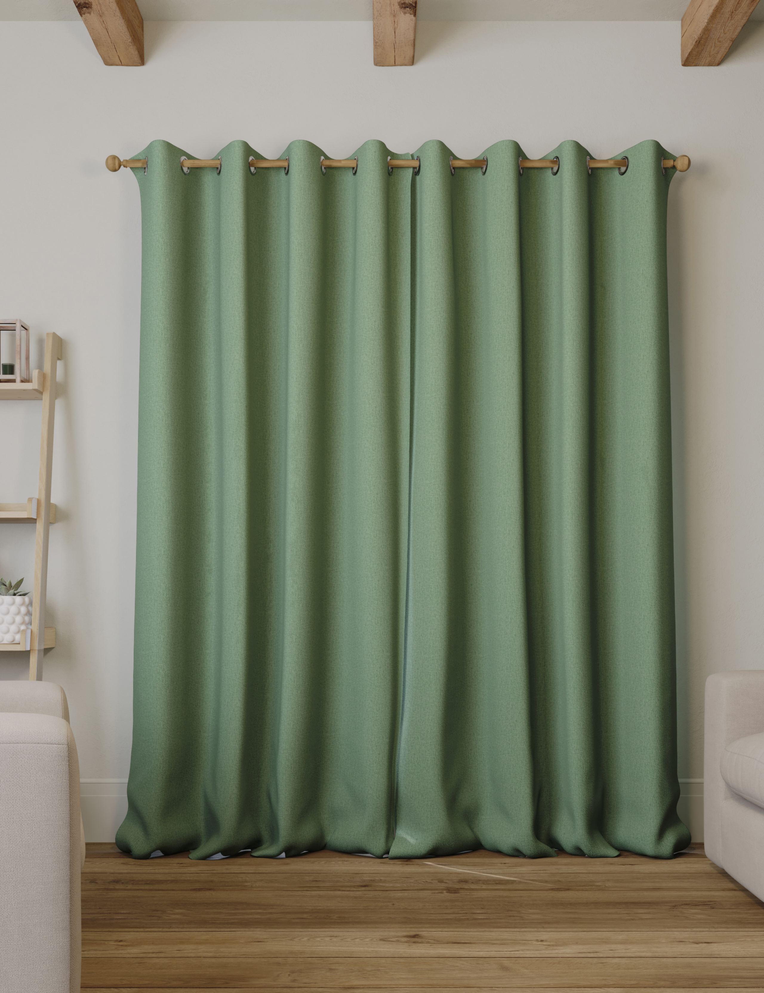 Brushed Eyelet Blackout Thermal Curtains 4 of 4