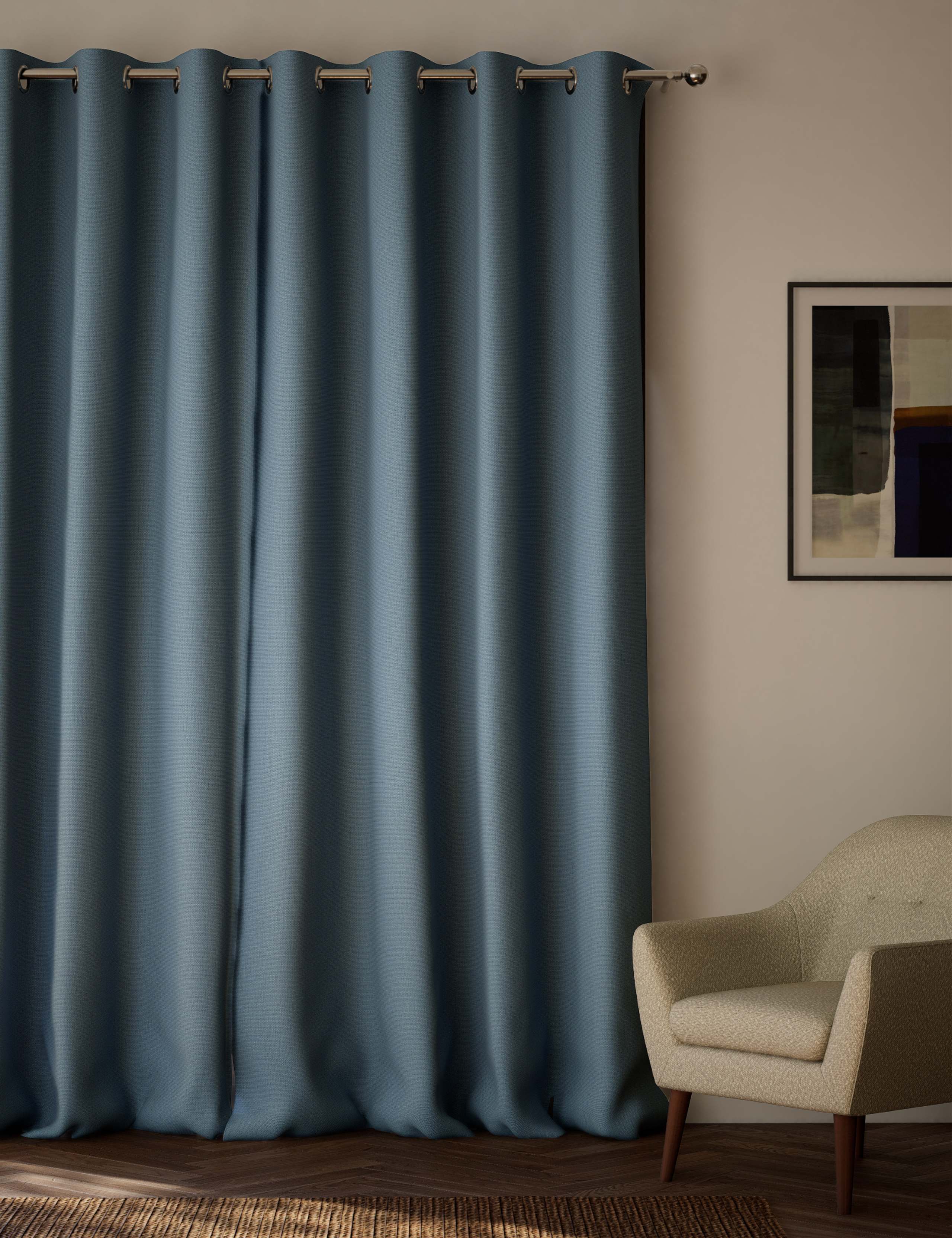 Brushed Eyelet Blackout Thermal Curtains 4 of 4