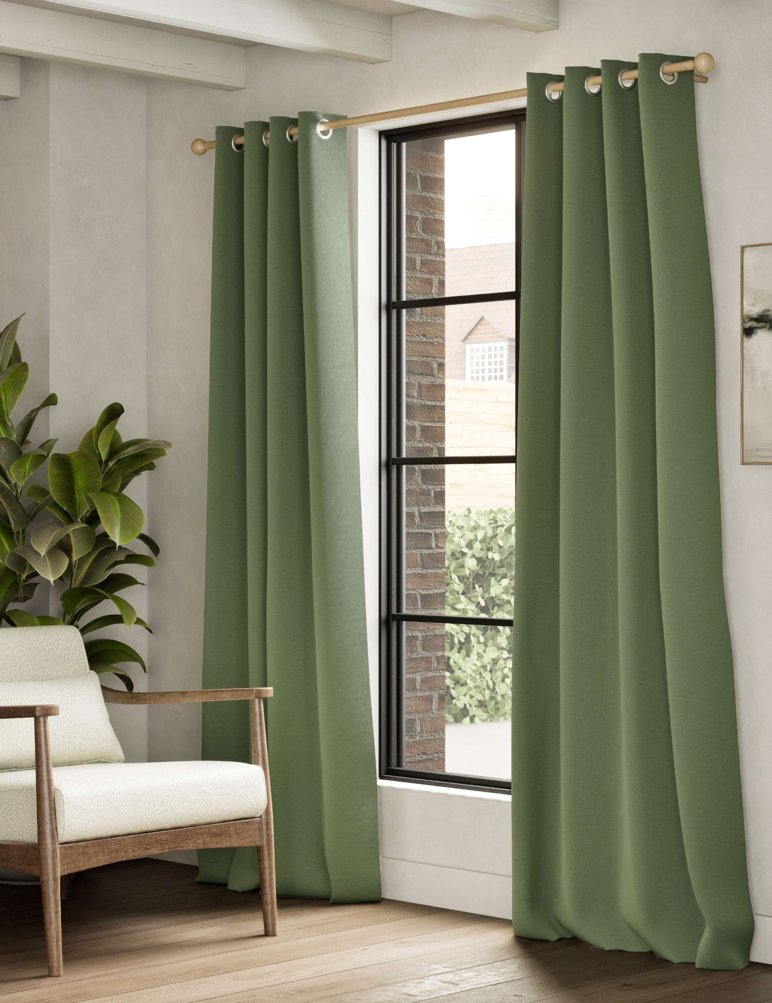 Brushed Eyelet Blackout Thermal Curtains 3 of 4