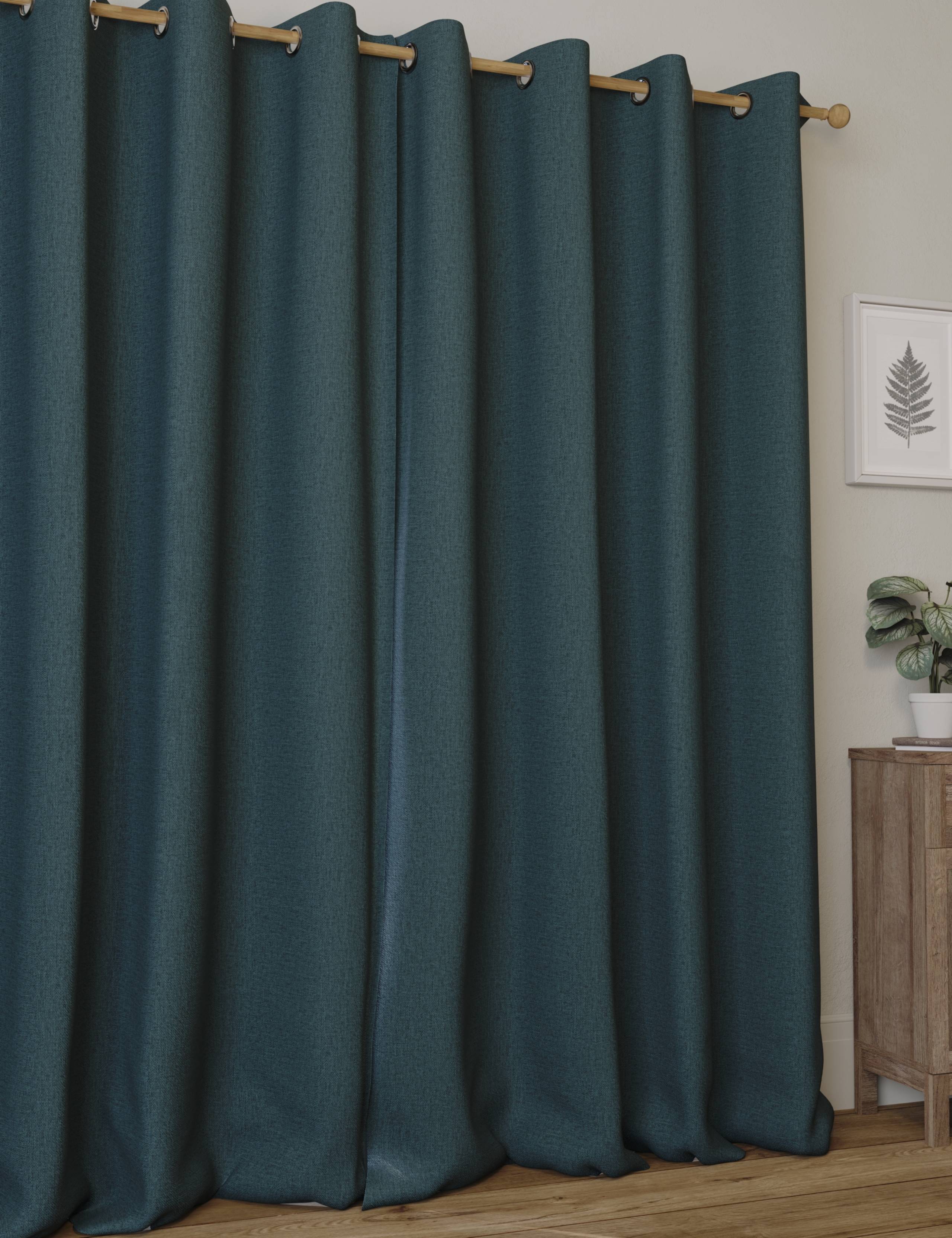 Brushed Eyelet Blackout Thermal Curtains 3 of 3