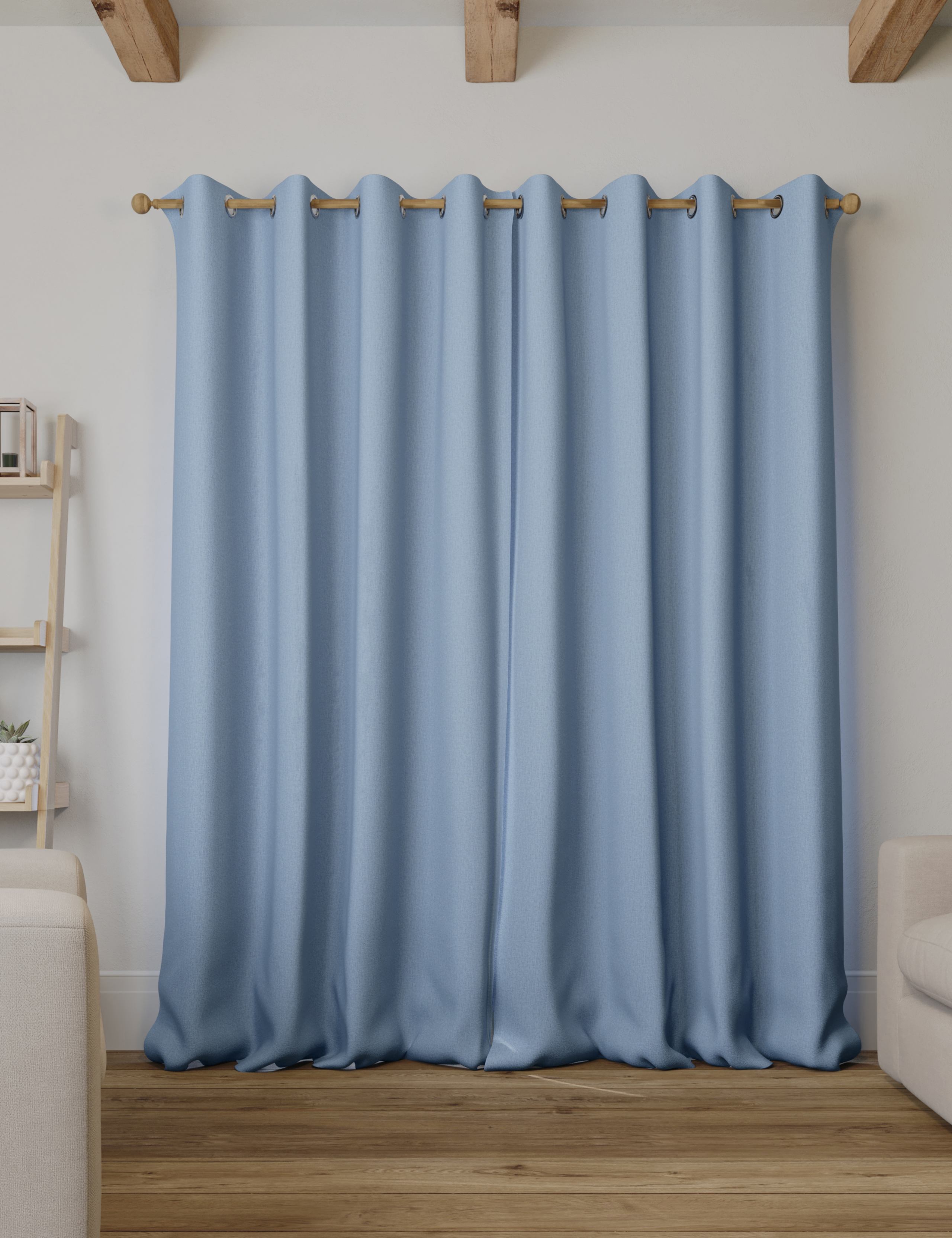 Brushed Eyelet Blackout Thermal Curtains 4 of 4
