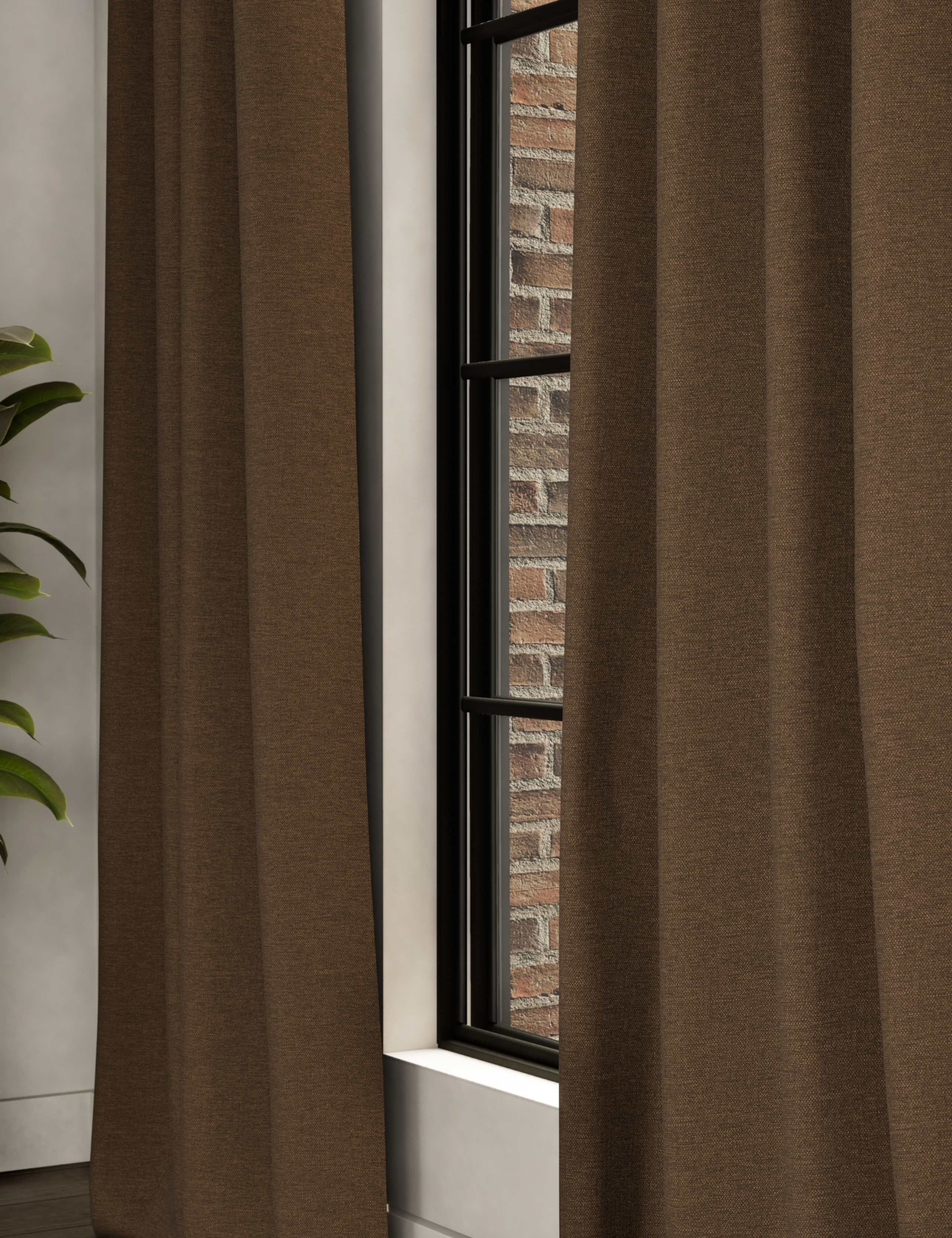 Brushed Eyelet Blackout Thermal Curtains 2 of 5