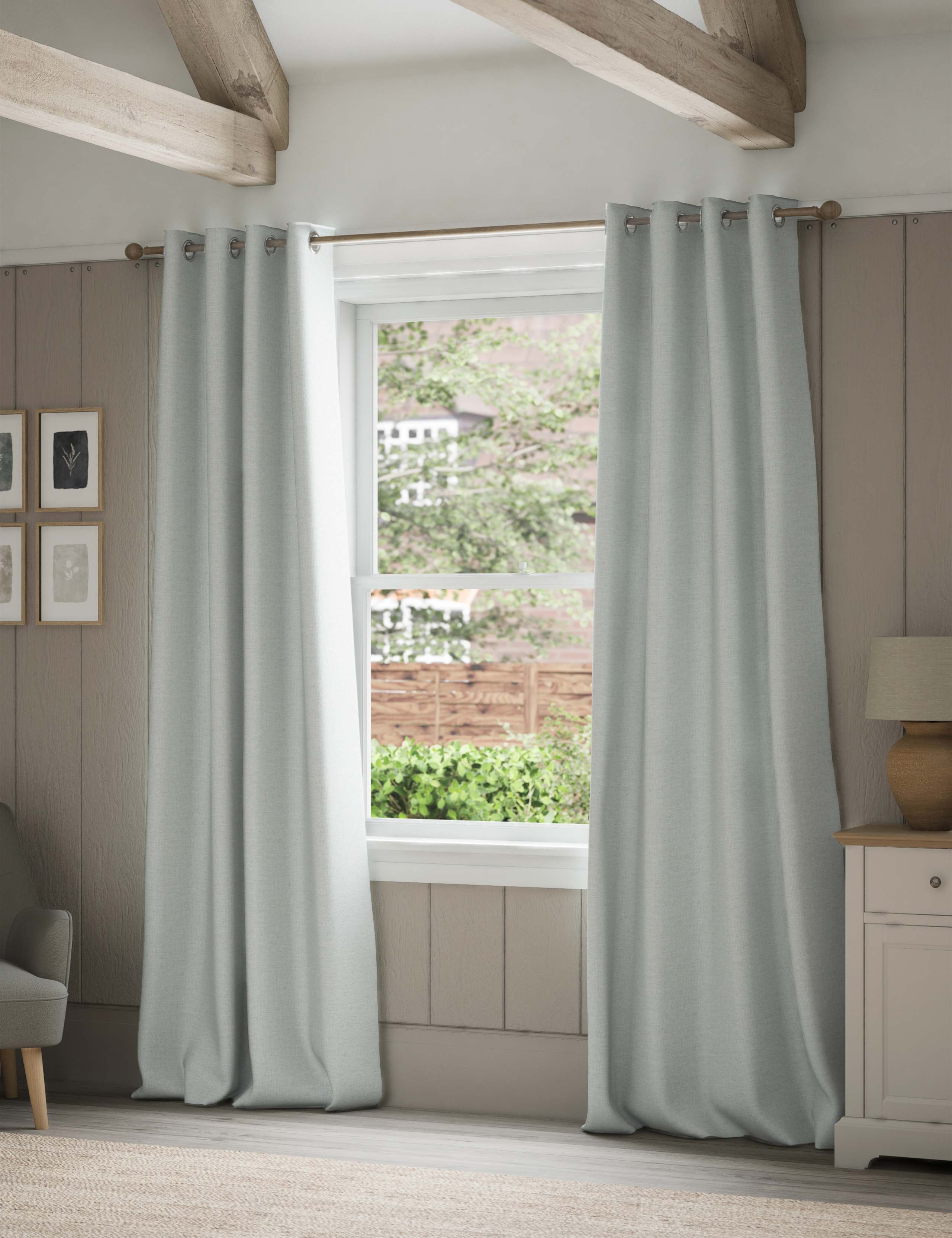 Brushed Eyelet Blackout Thermal Curtains 3 of 4