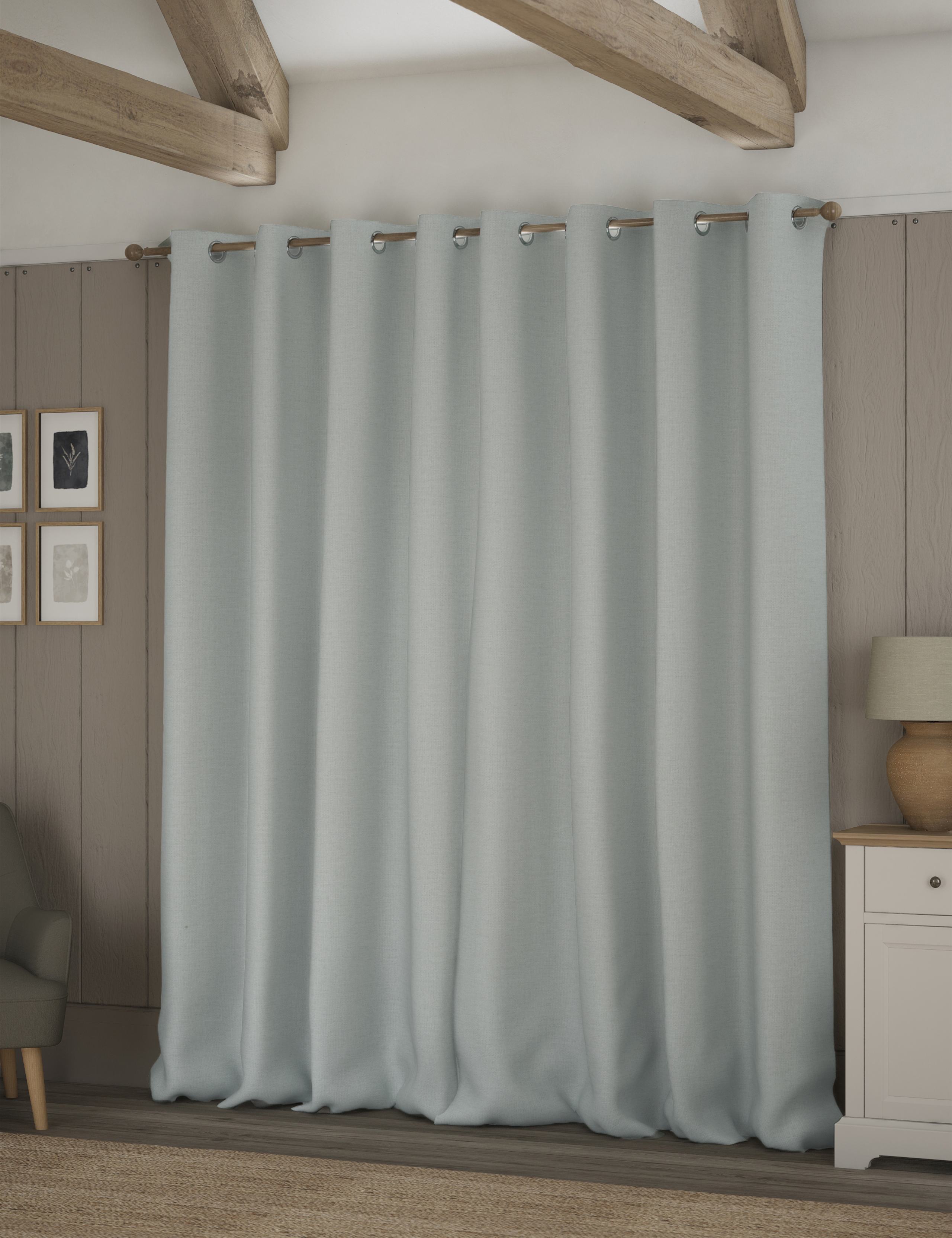Brushed Eyelet Blackout Thermal Curtains 4 of 4