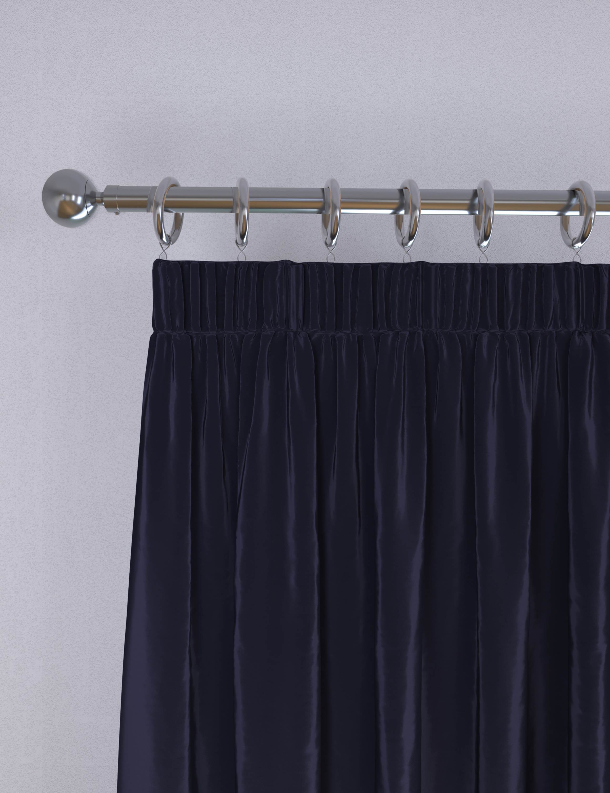 Faux Silk Pencil Pleat Blackout Curtains 1 of 4