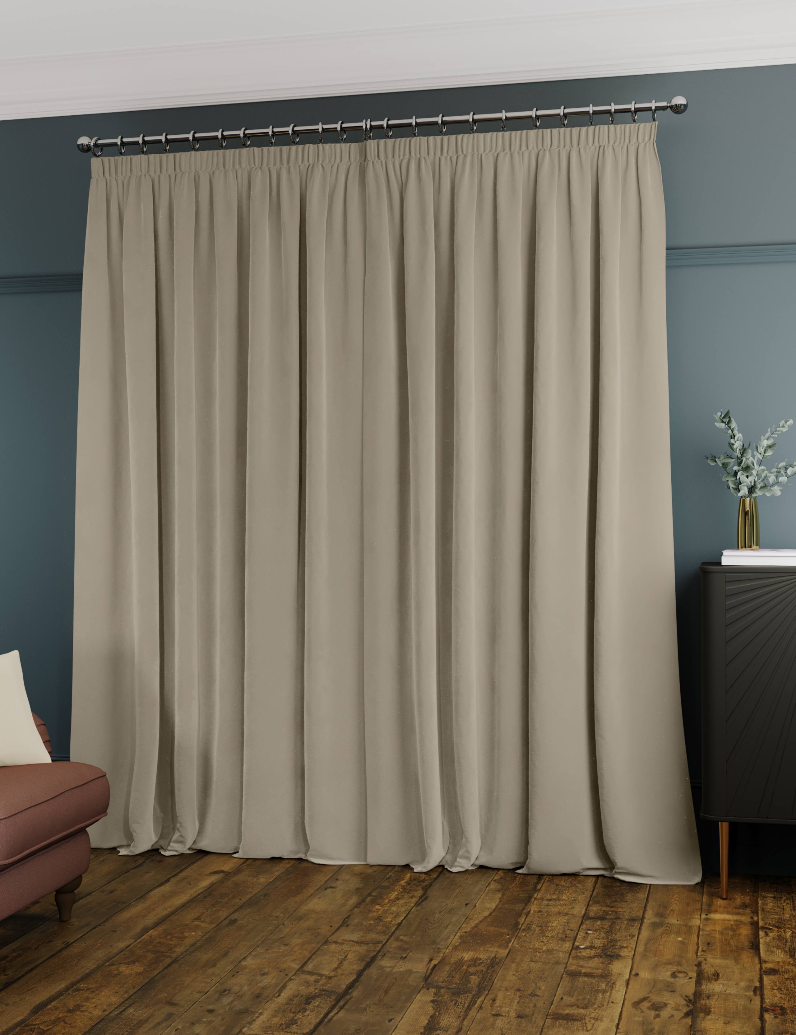 Velvet Pencil Pleat Ultra Thermal Curtains 4 of 5