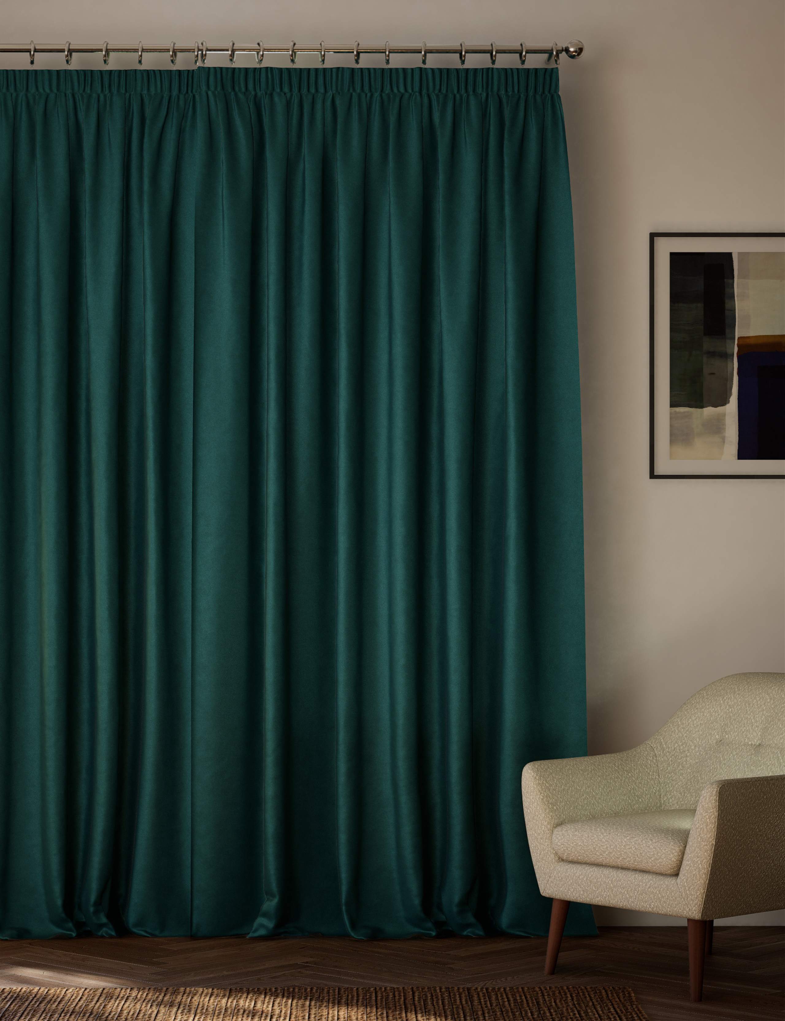 Velvet Pencil Pleat Ultra Thermal Curtains 4 of 5