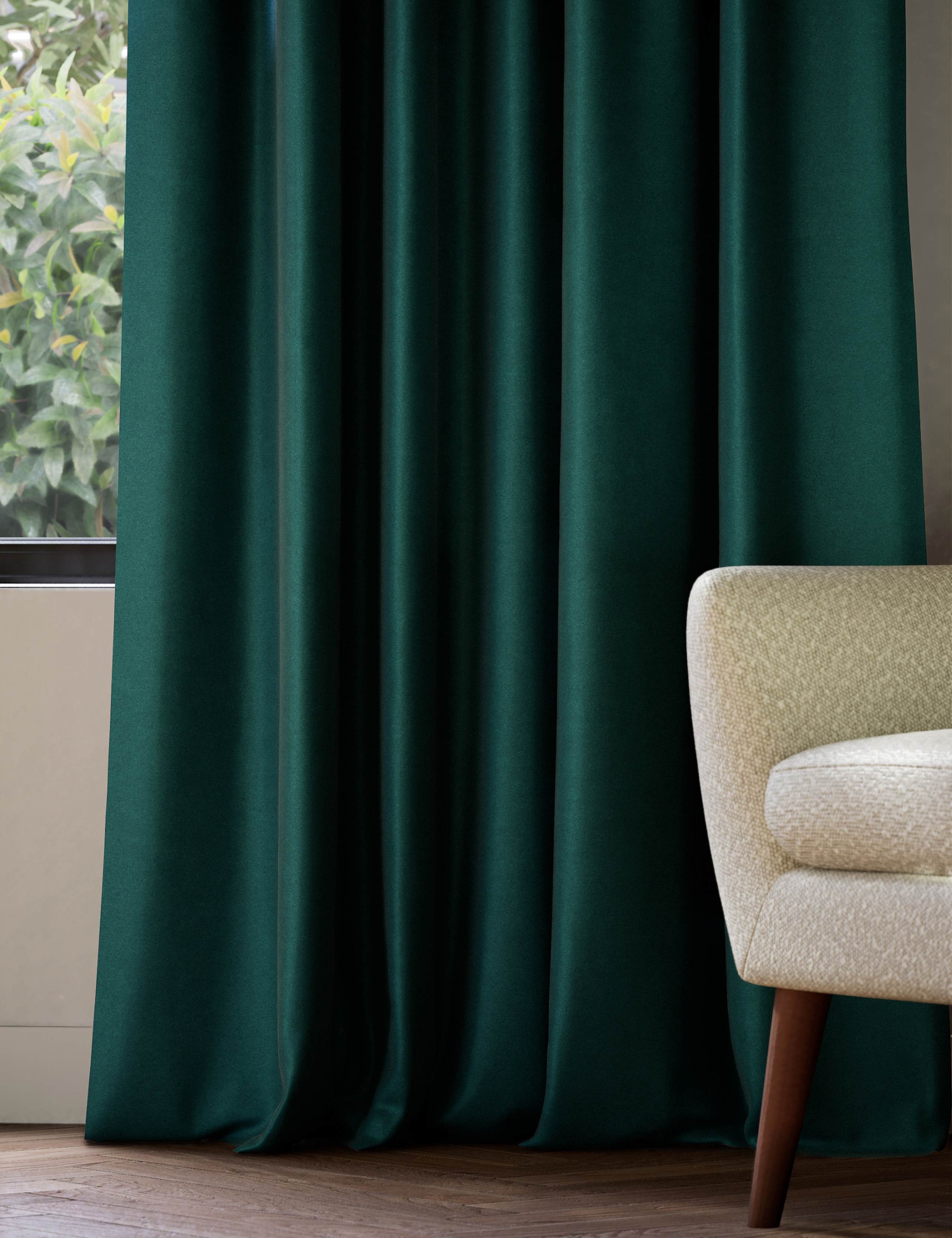 Velvet Pencil Pleat Ultra Thermal Curtains 2 of 5