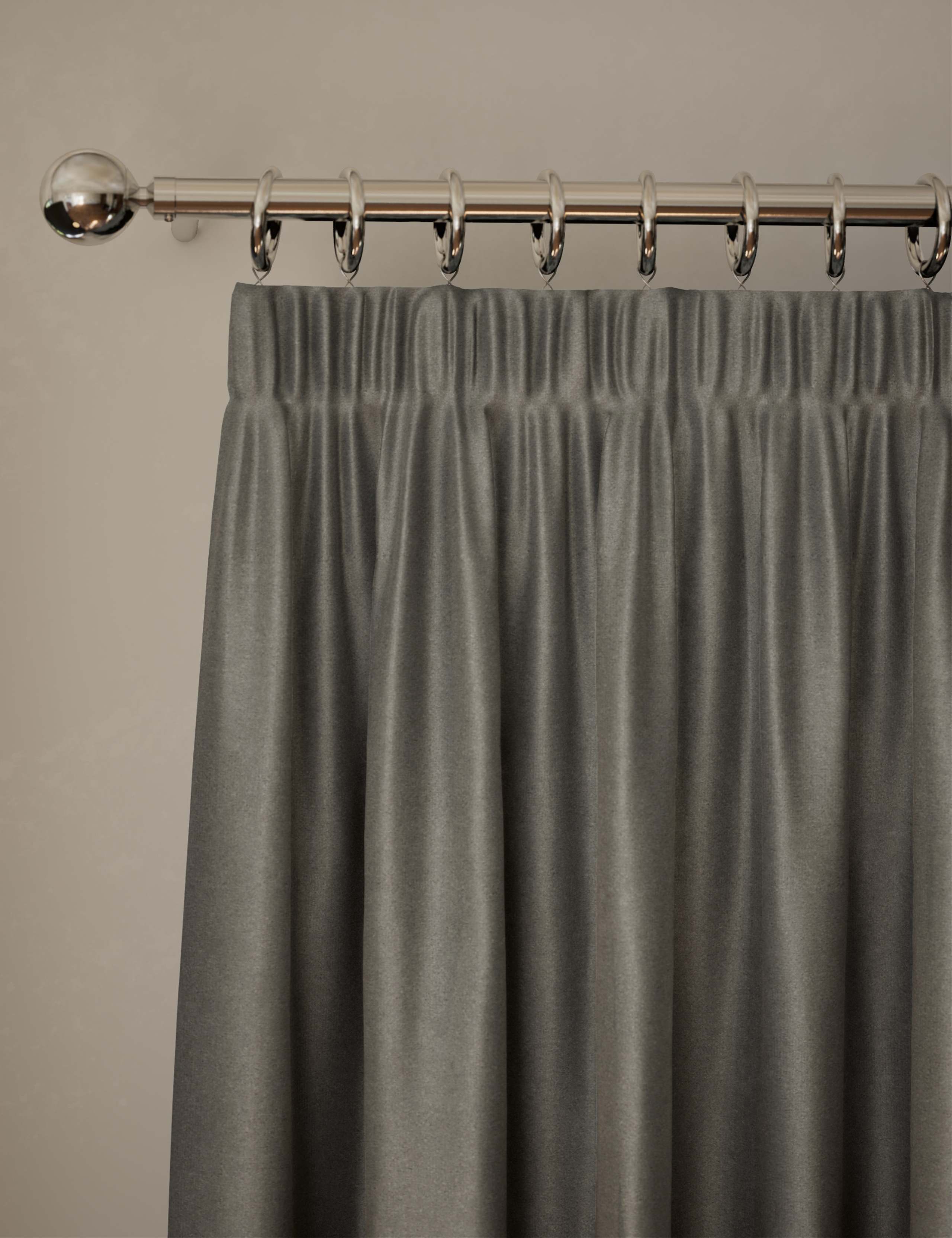 Velvet Pencil Pleat Ultra Thermal Curtains 1 of 5