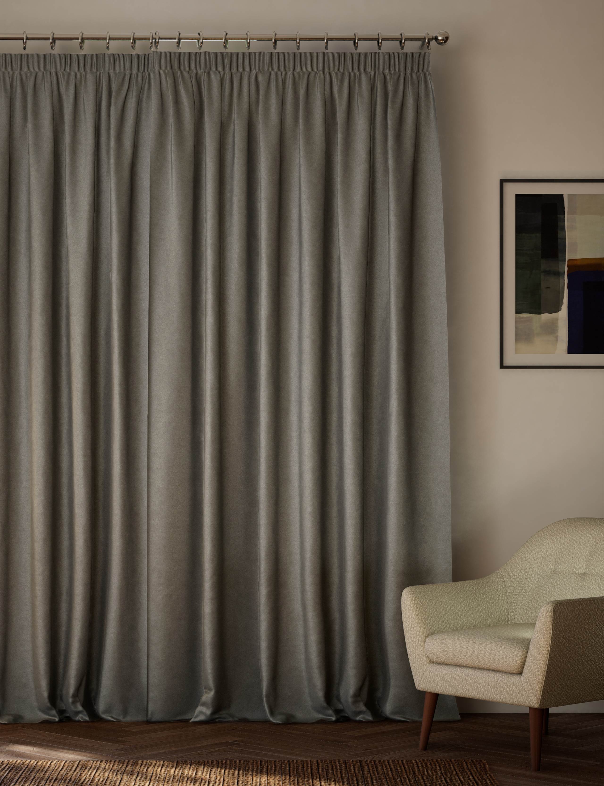 Velvet Pencil Pleat Ultra Thermal Curtains 4 of 5