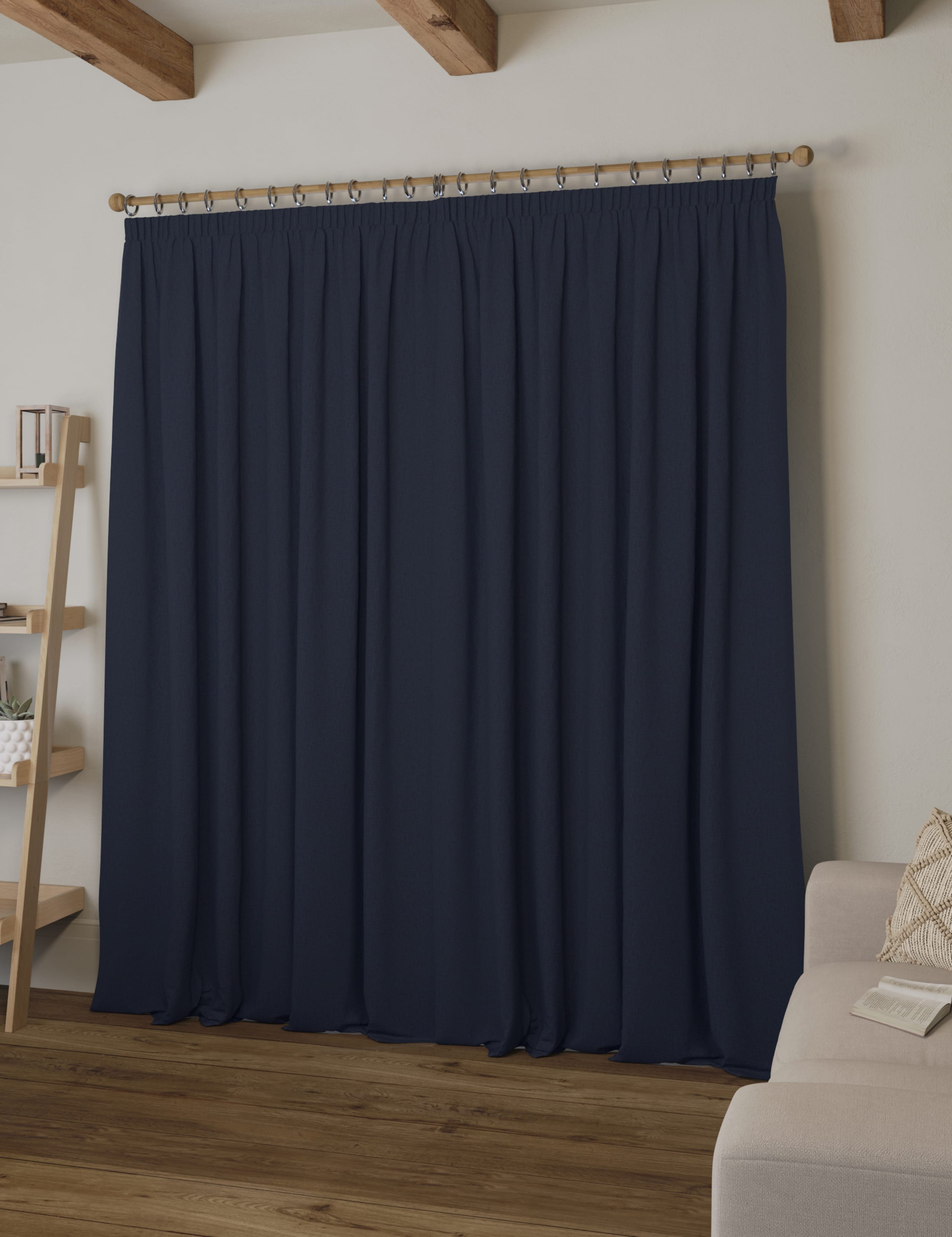 Brushed Pencil Pleat Blackout Thermal Curtains 4 of 4