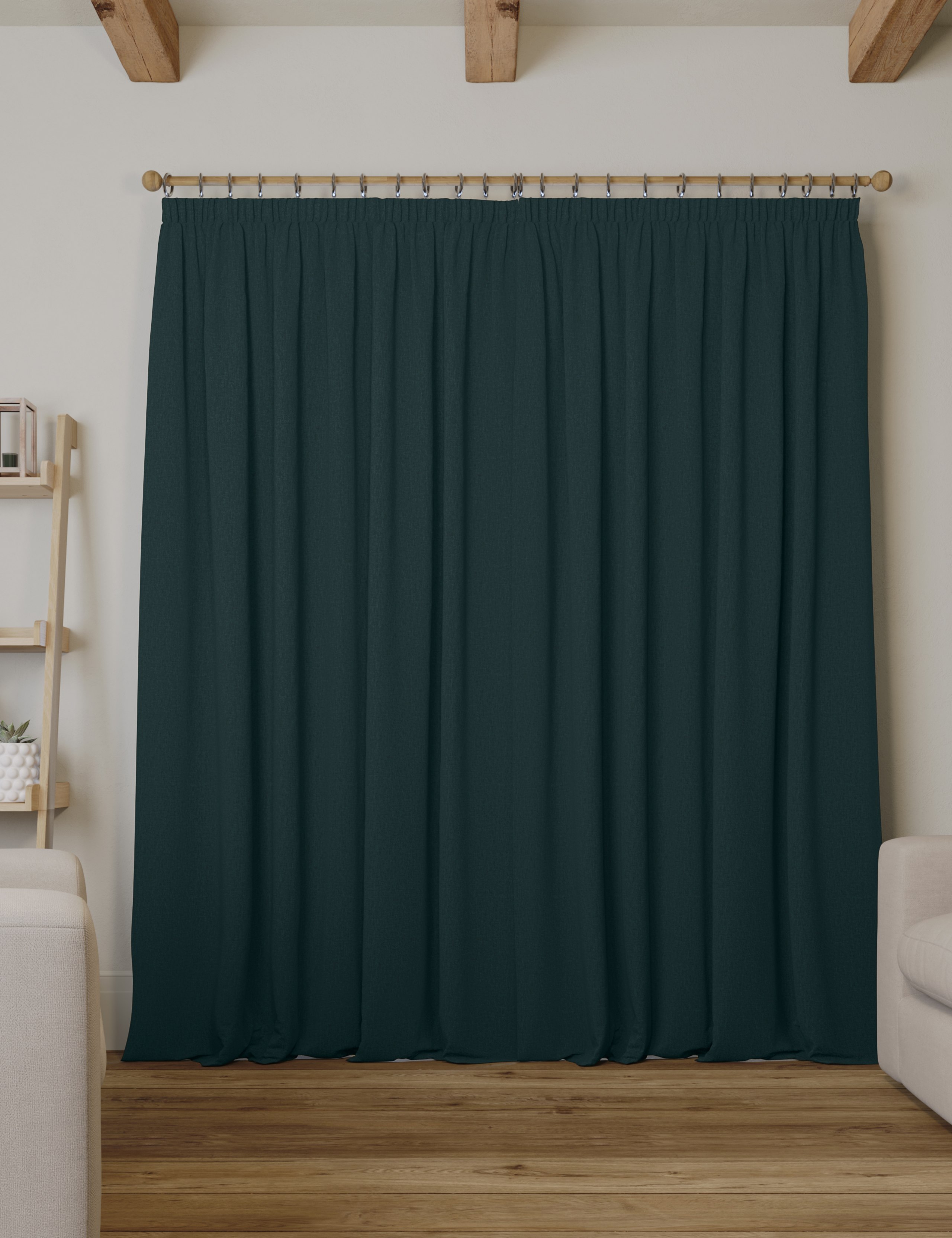Brushed Pencil Pleat Blackout Thermal Curtains 4 of 4