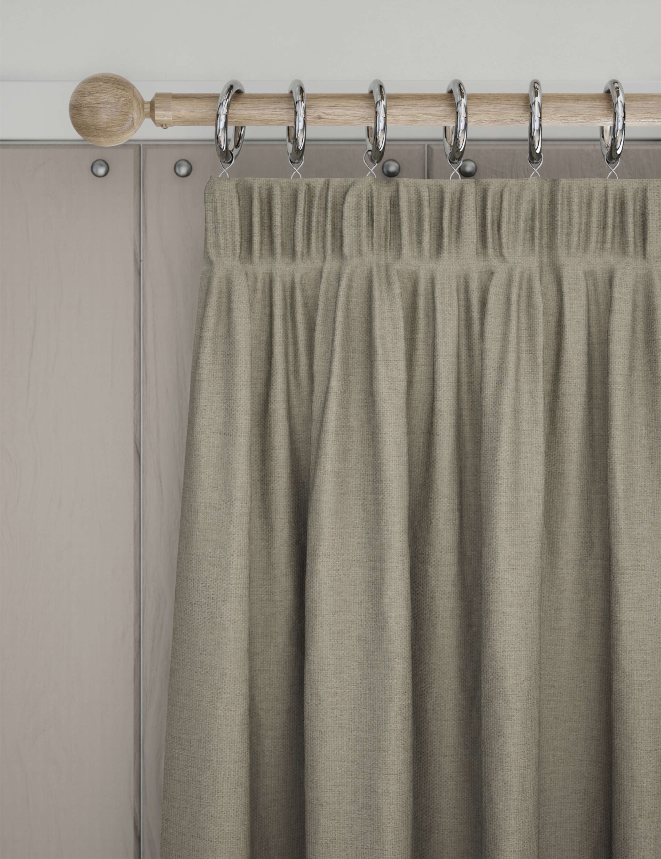 Brushed Pencil Pleat Blackout Thermal Curtains 1 of 4