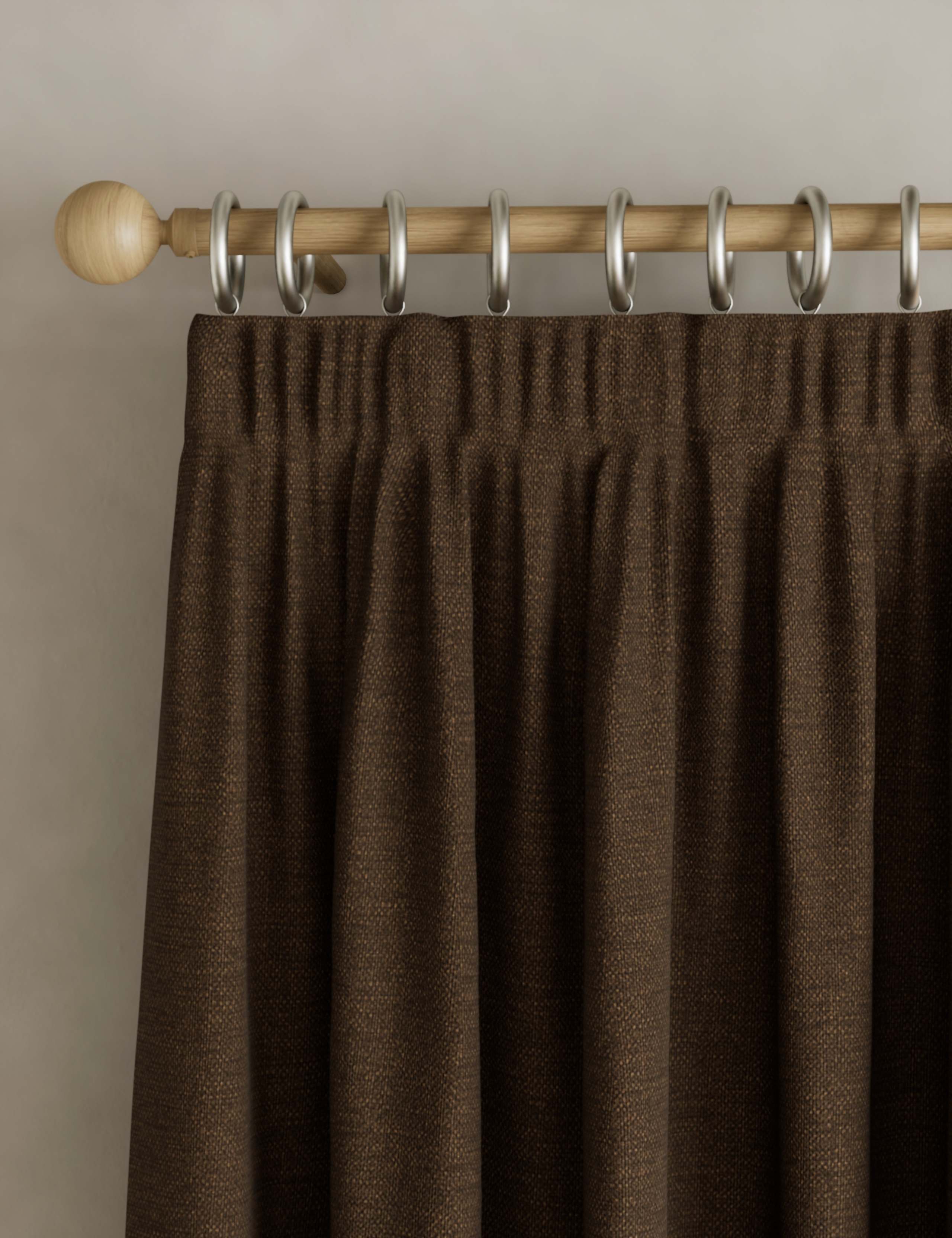 Brushed Pencil Pleat Blackout Thermal Curtains 1 of 4