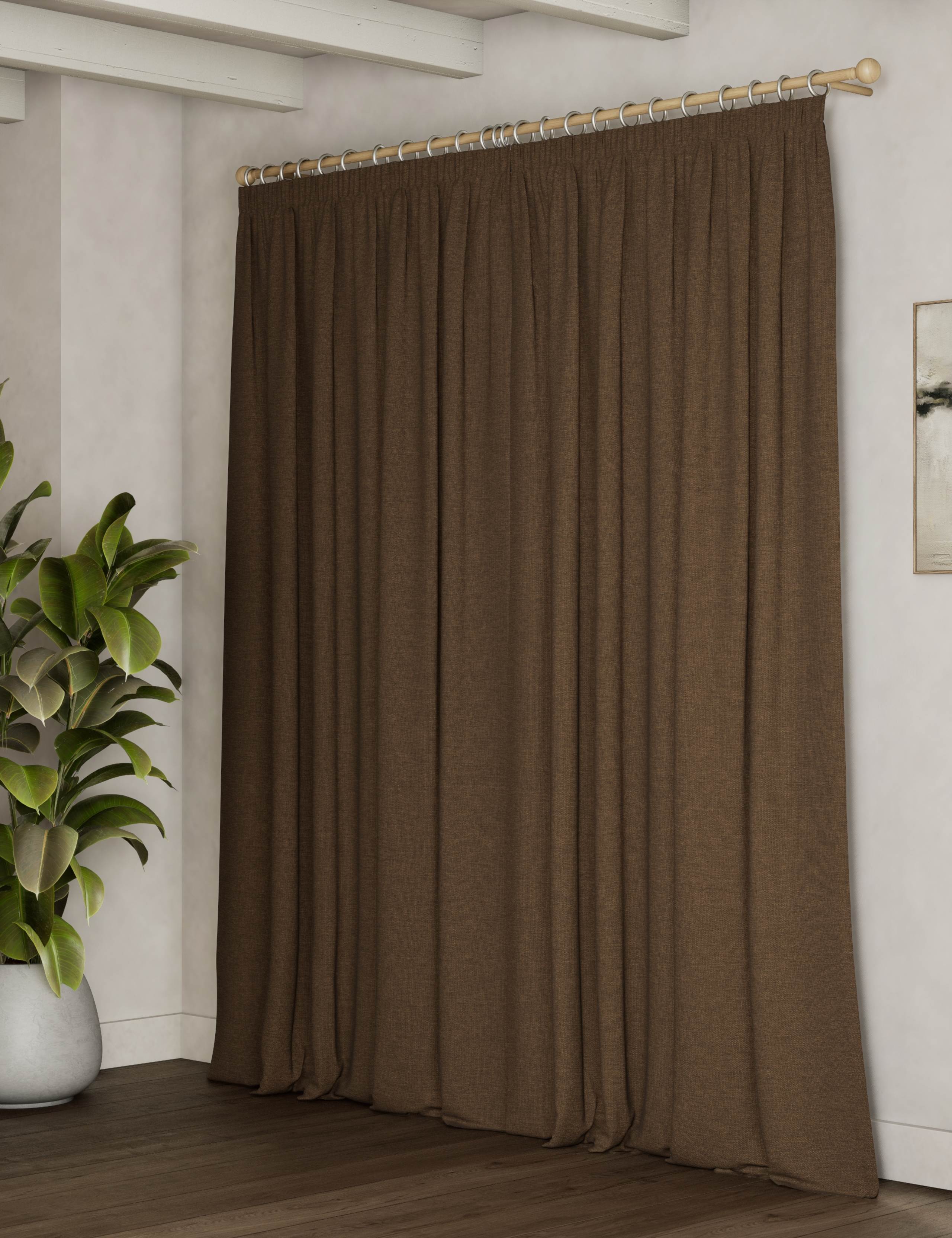 Brushed Pencil Pleat Blackout Thermal Curtains 4 of 4