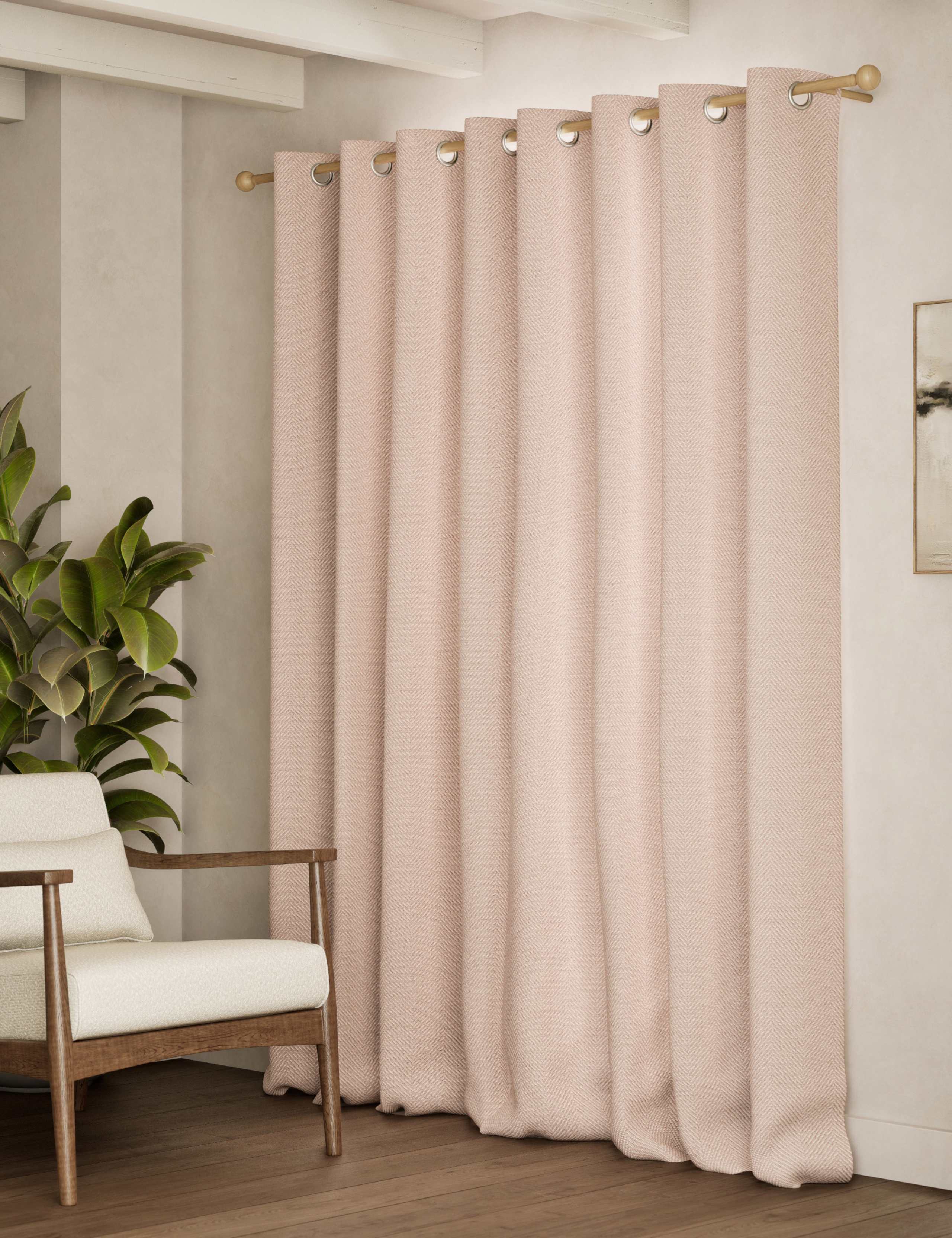 Herringbone Eyelet Curtains 4 of 4