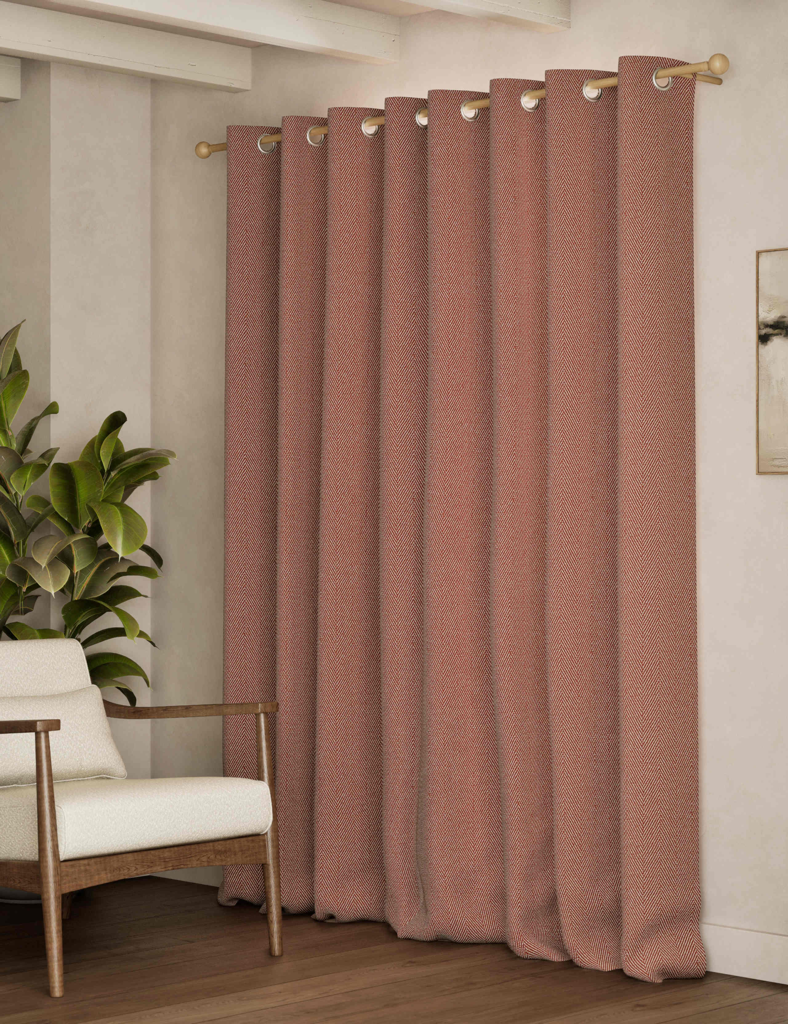 Herringbone Eyelet Curtains 4 of 4
