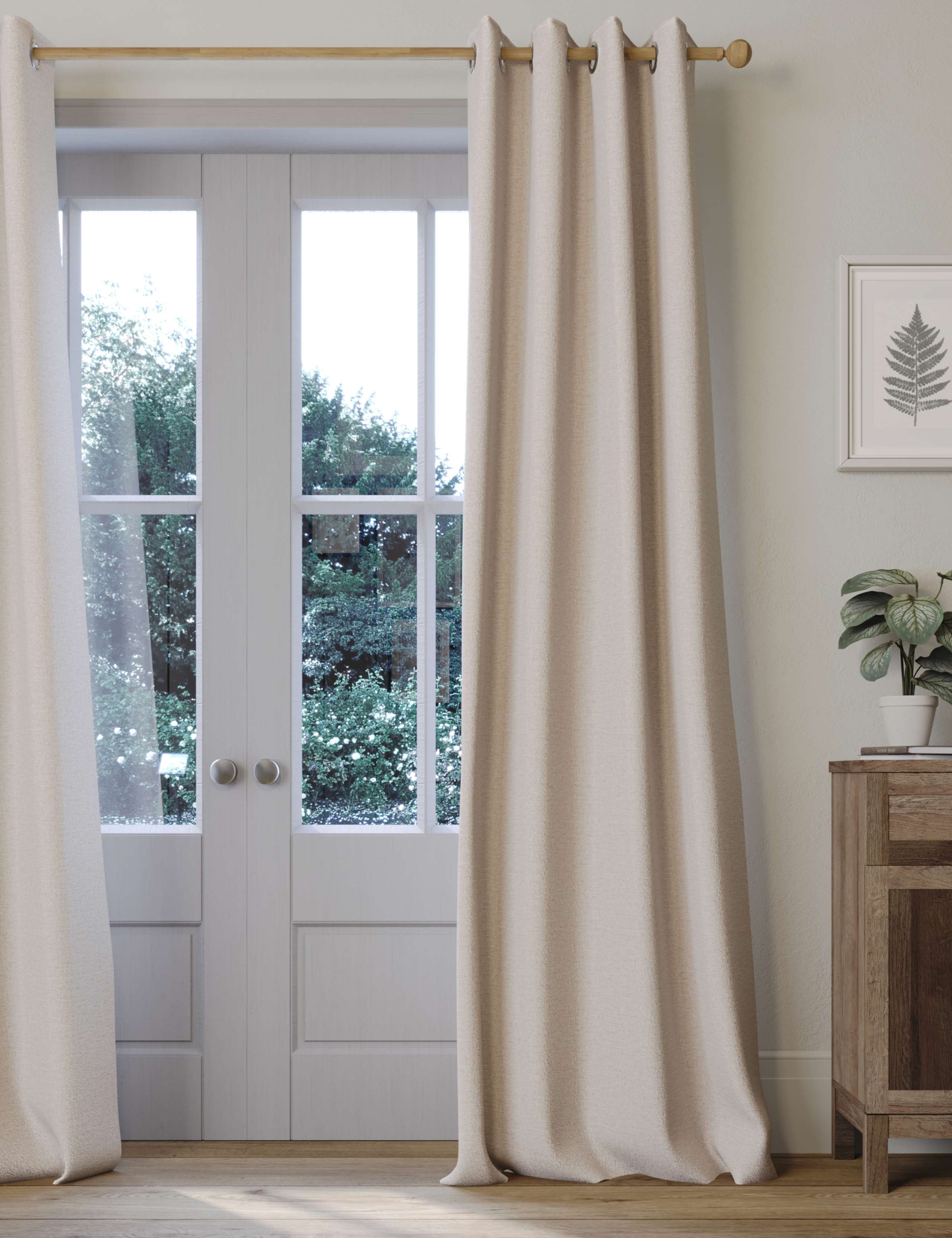 Brushed Eyelet Ultra Thermal Blackout Curtains 1 of 4