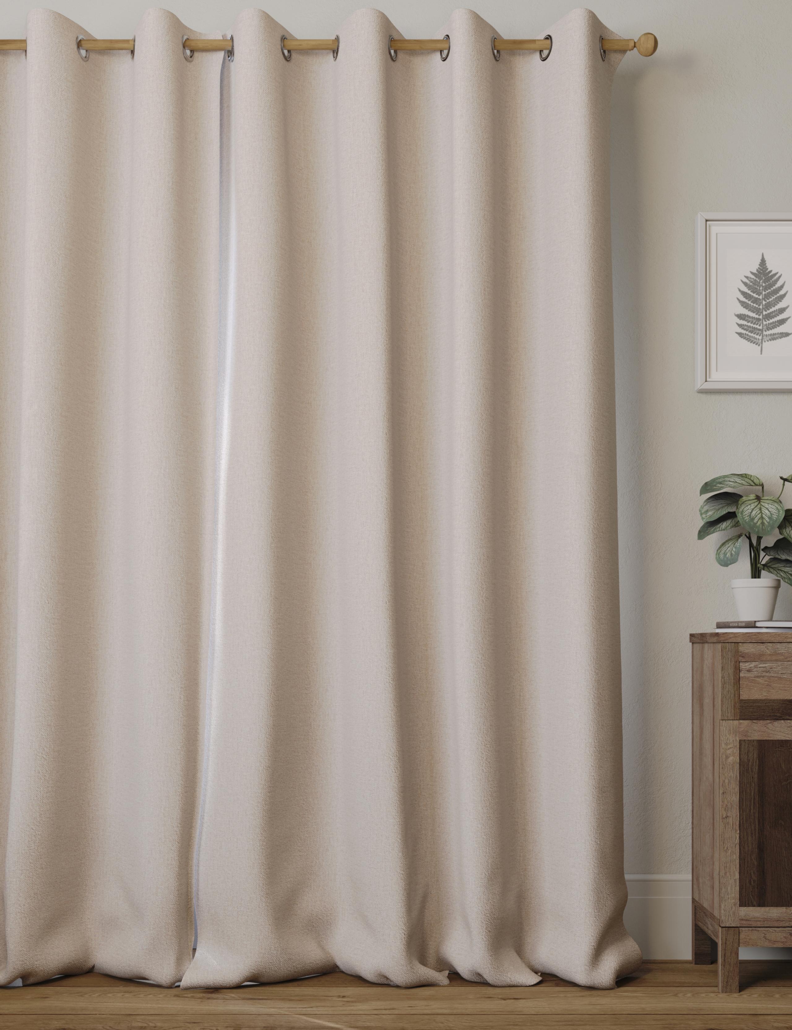 Brushed Eyelet Ultra Thermal Blackout Curtains 2 of 4