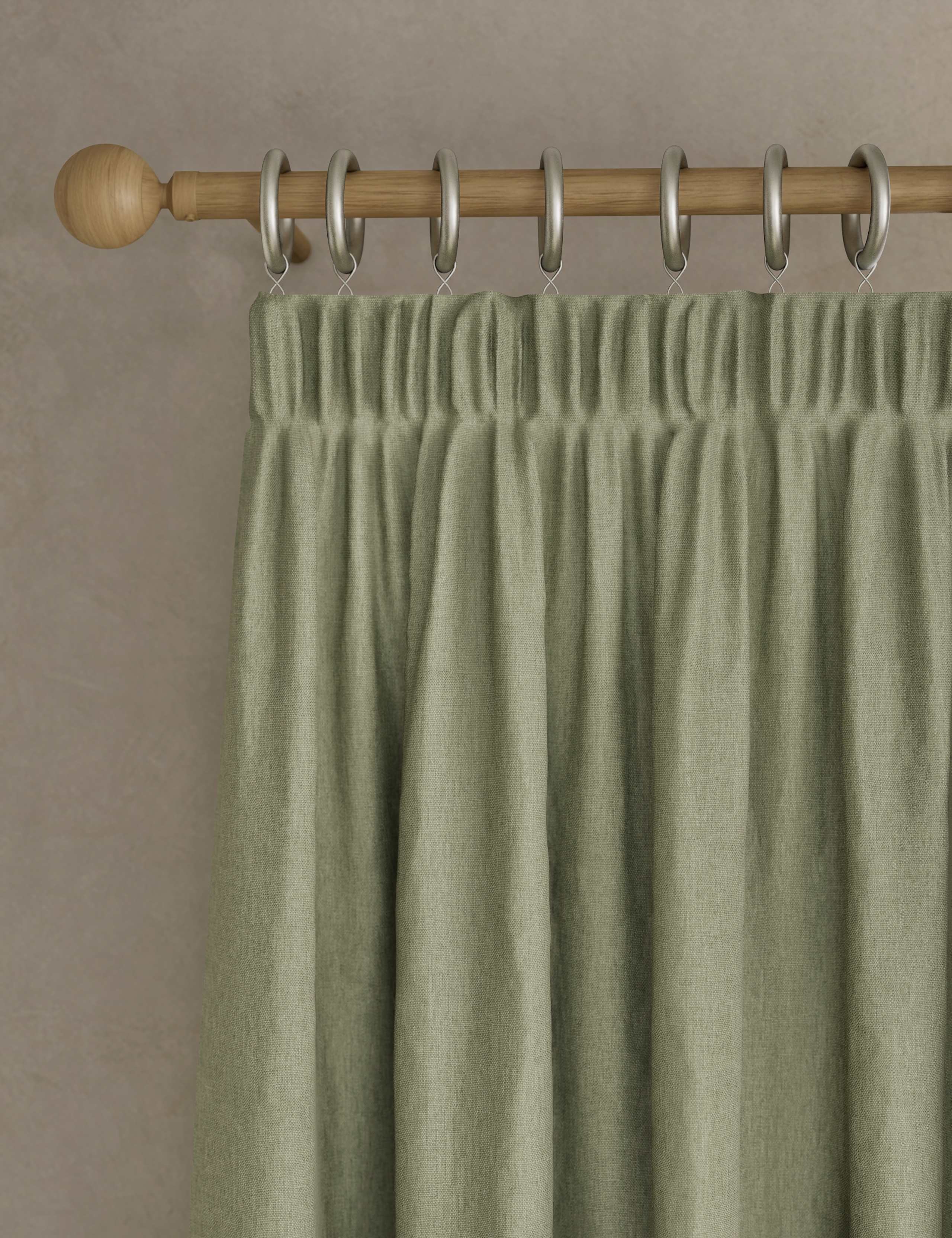 Brushed Pencil Pleat Blackout Ultra Thermal Curtains 1 of 5
